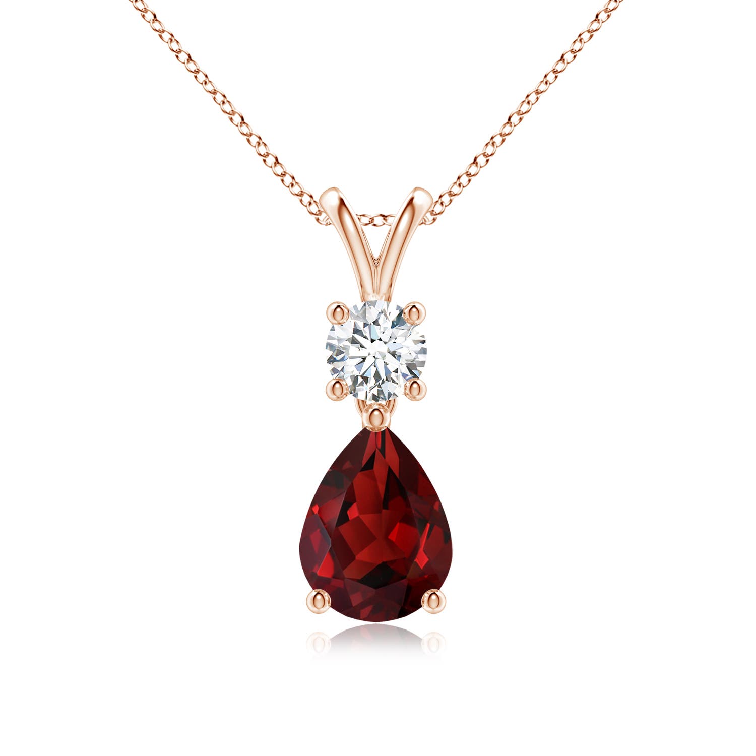 AAAA - Garnet / 1.53 CT / 14 KT Rose Gold