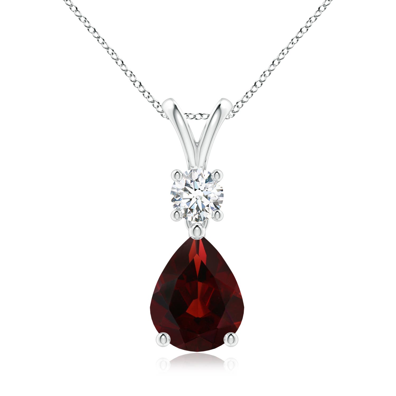 AA - Garnet / 2.03 CT / 14 KT White Gold