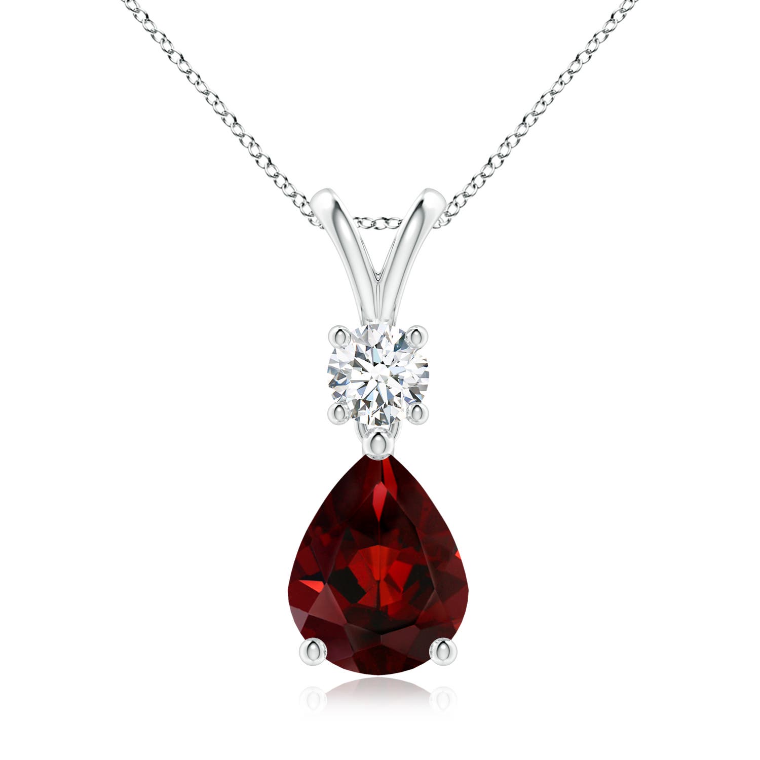 AAA - Garnet / 2.03 CT / 14 KT White Gold