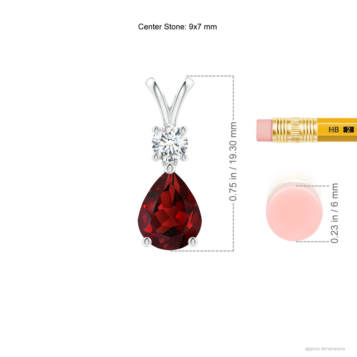 AAAA - Garnet / 2.03 CT / 14 KT White Gold