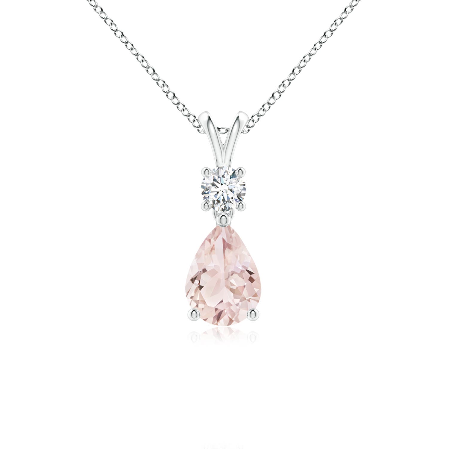 A - Morganite / 0.71 CT / 14 KT White Gold