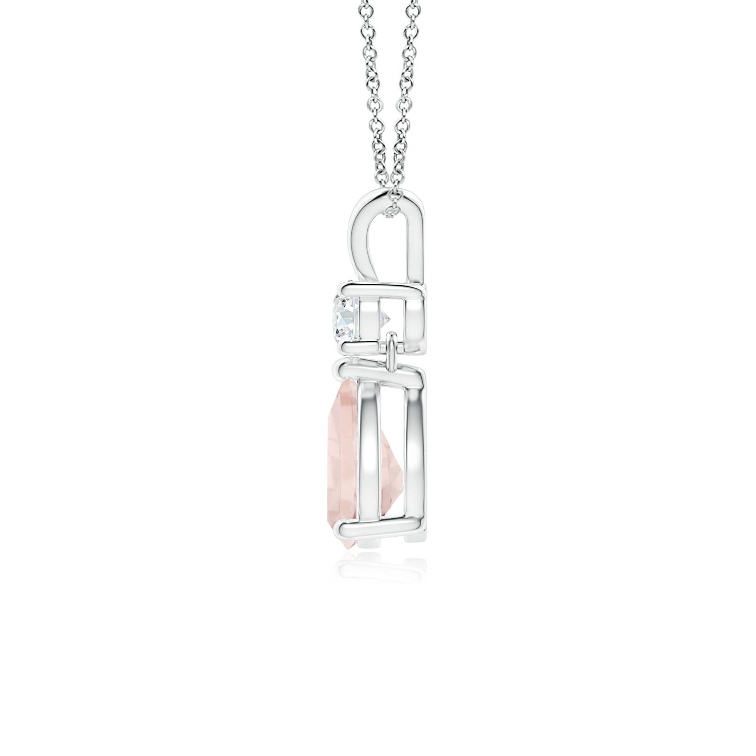 A - Morganite / 0.71 CT / 14 KT White Gold