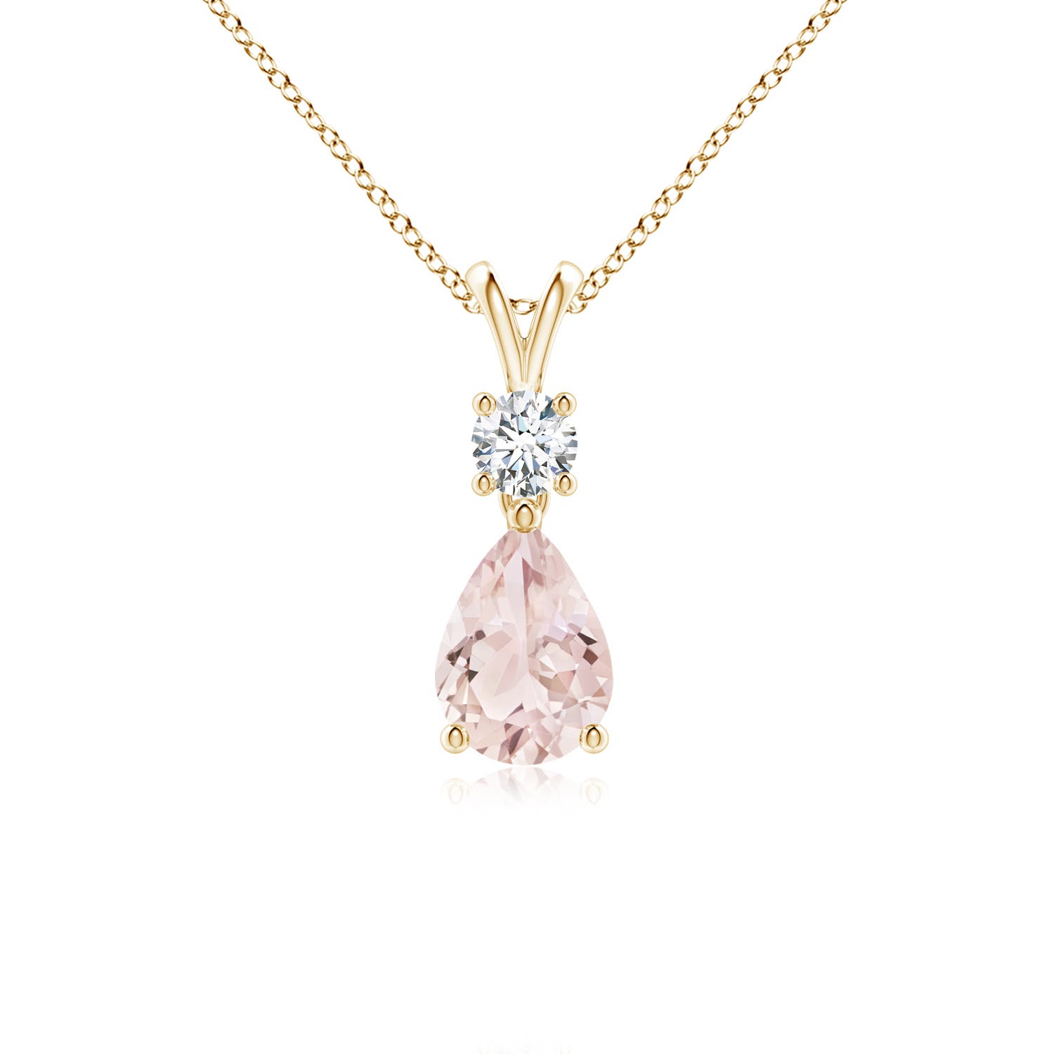 A - Morganite / 0.71 CT / 14 KT Yellow Gold