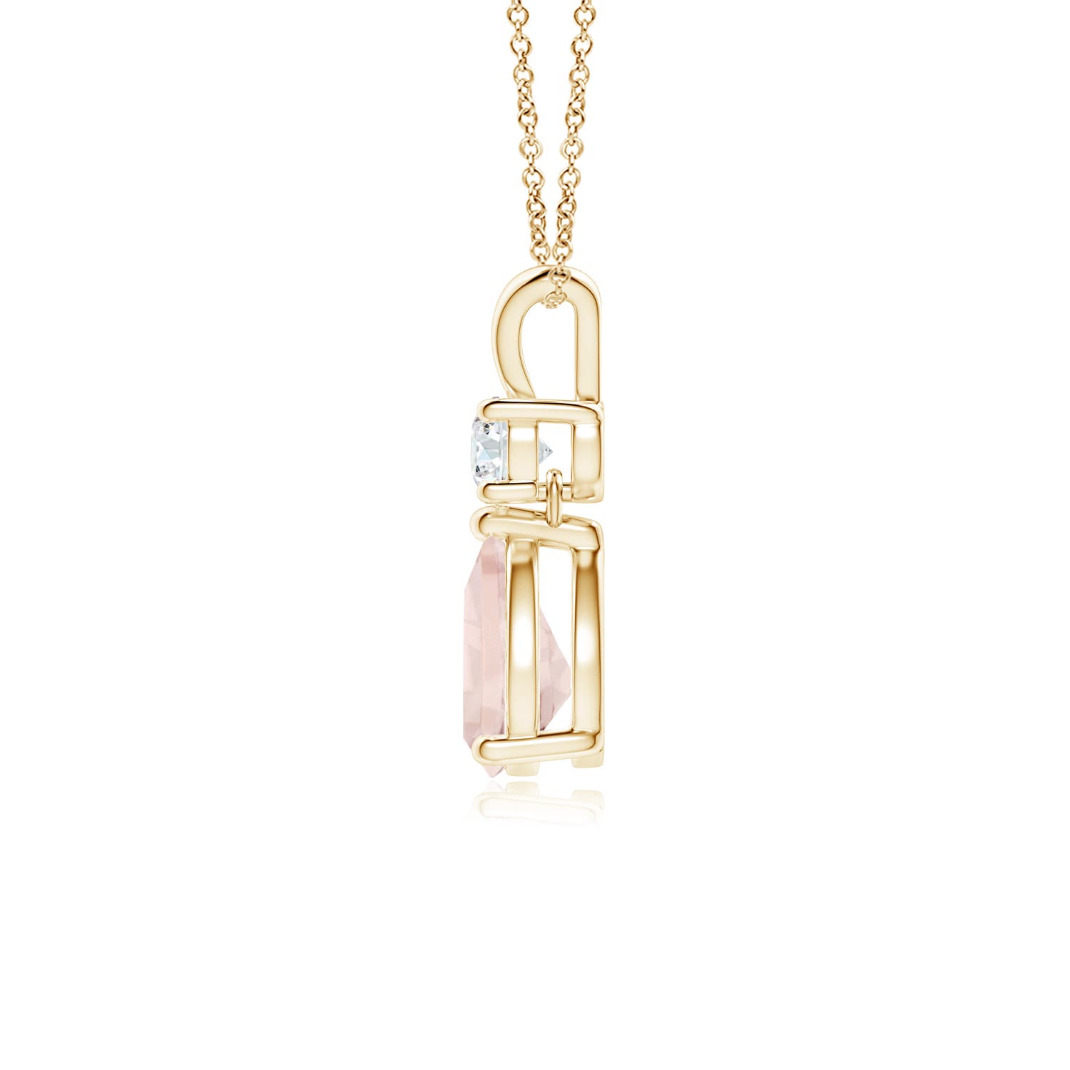 A - Morganite / 0.71 CT / 14 KT Yellow Gold