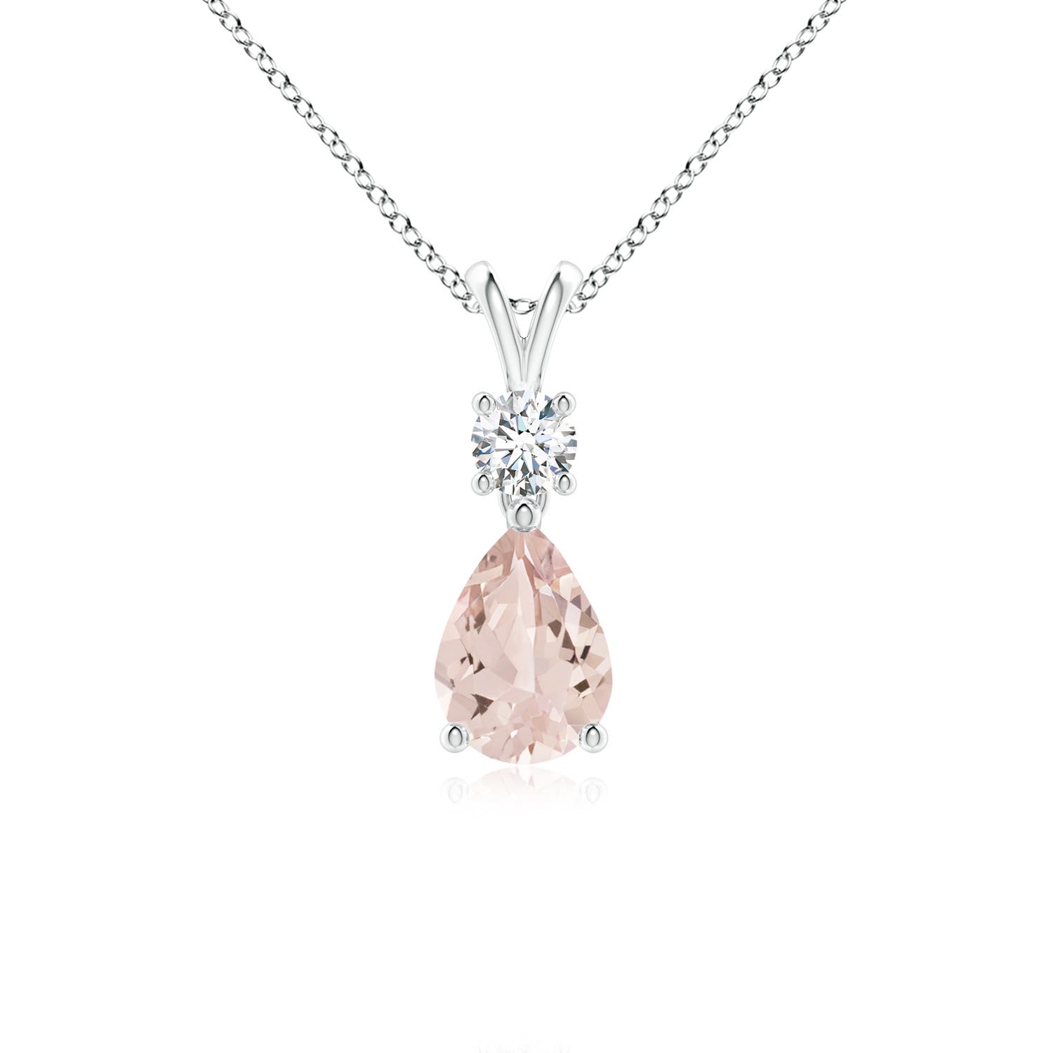 AA - Morganite / 0.71 CT / 14 KT White Gold