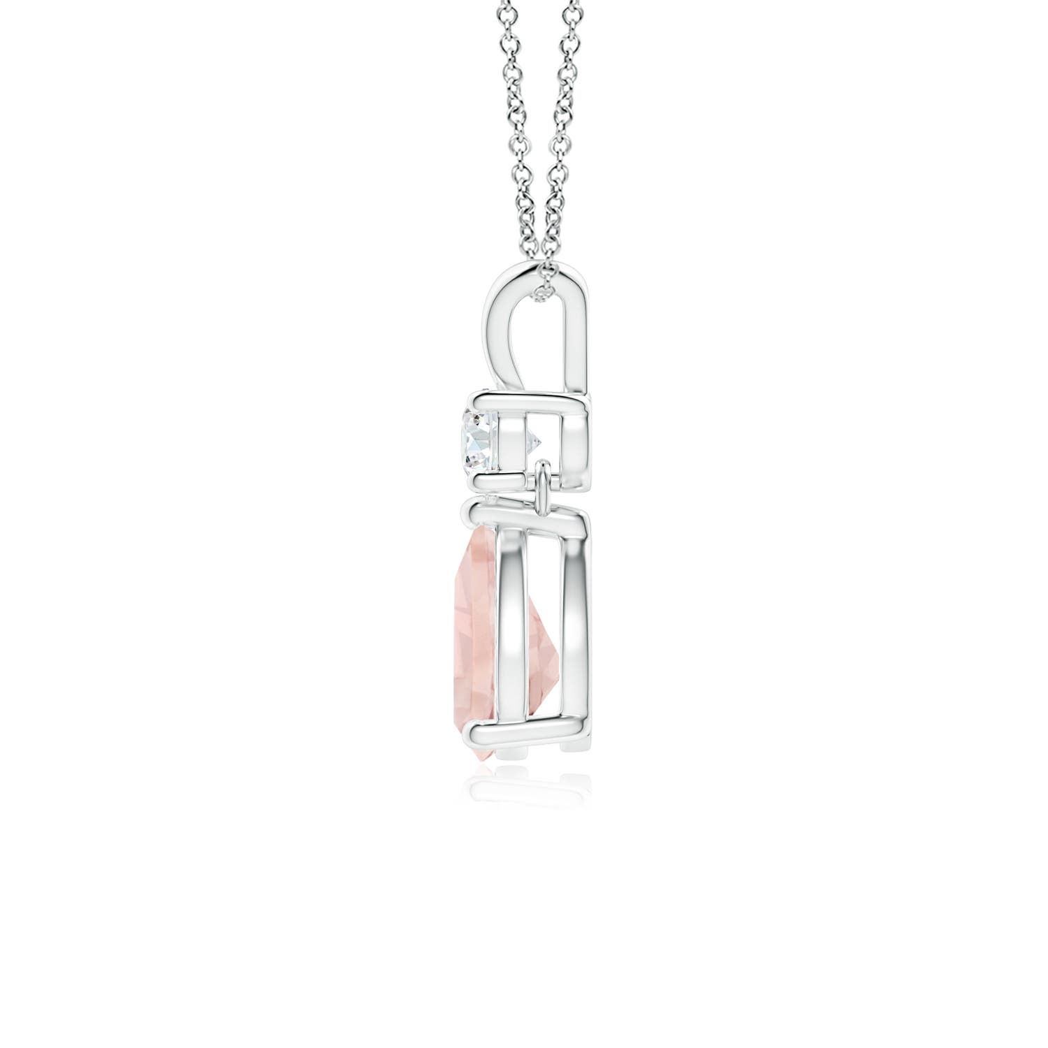 AA - Morganite / 0.71 CT / 14 KT White Gold