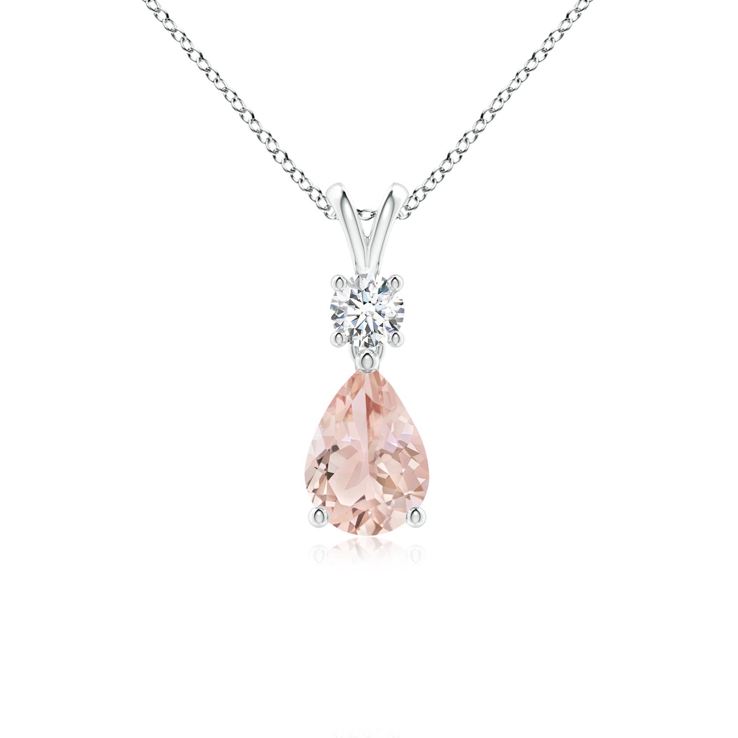 AAA - Morganite / 0.71 CT / 14 KT White Gold