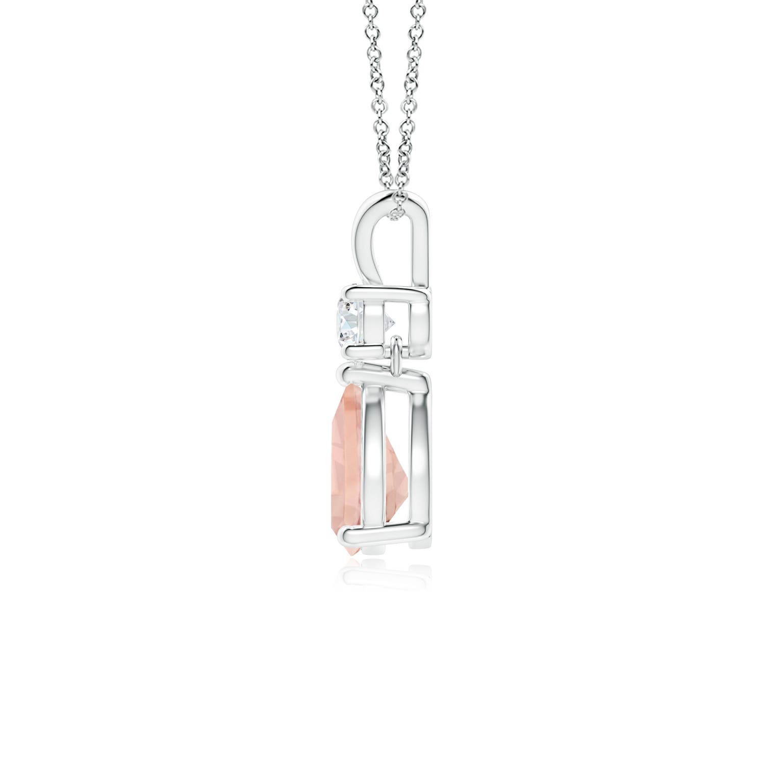 AAA - Morganite / 0.71 CT / 14 KT White Gold