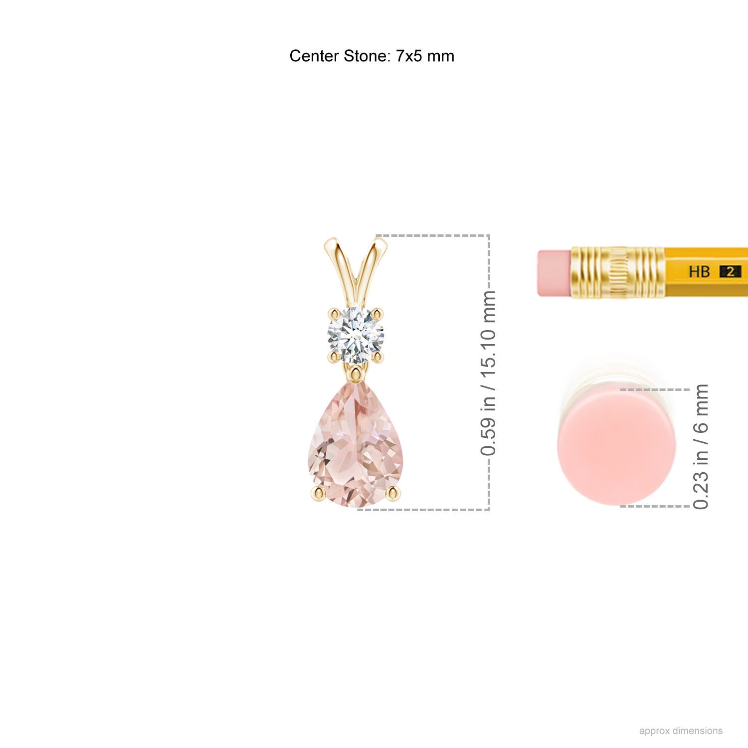 AAA - Morganite / 0.71 CT / 14 KT Yellow Gold