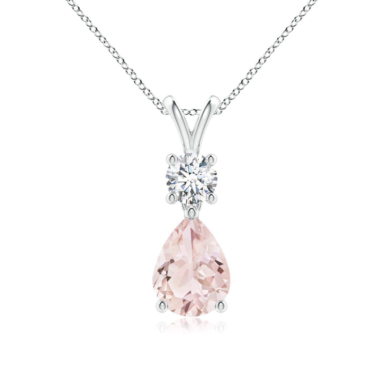 A - Morganite / 1.18 CT / 14 KT White Gold