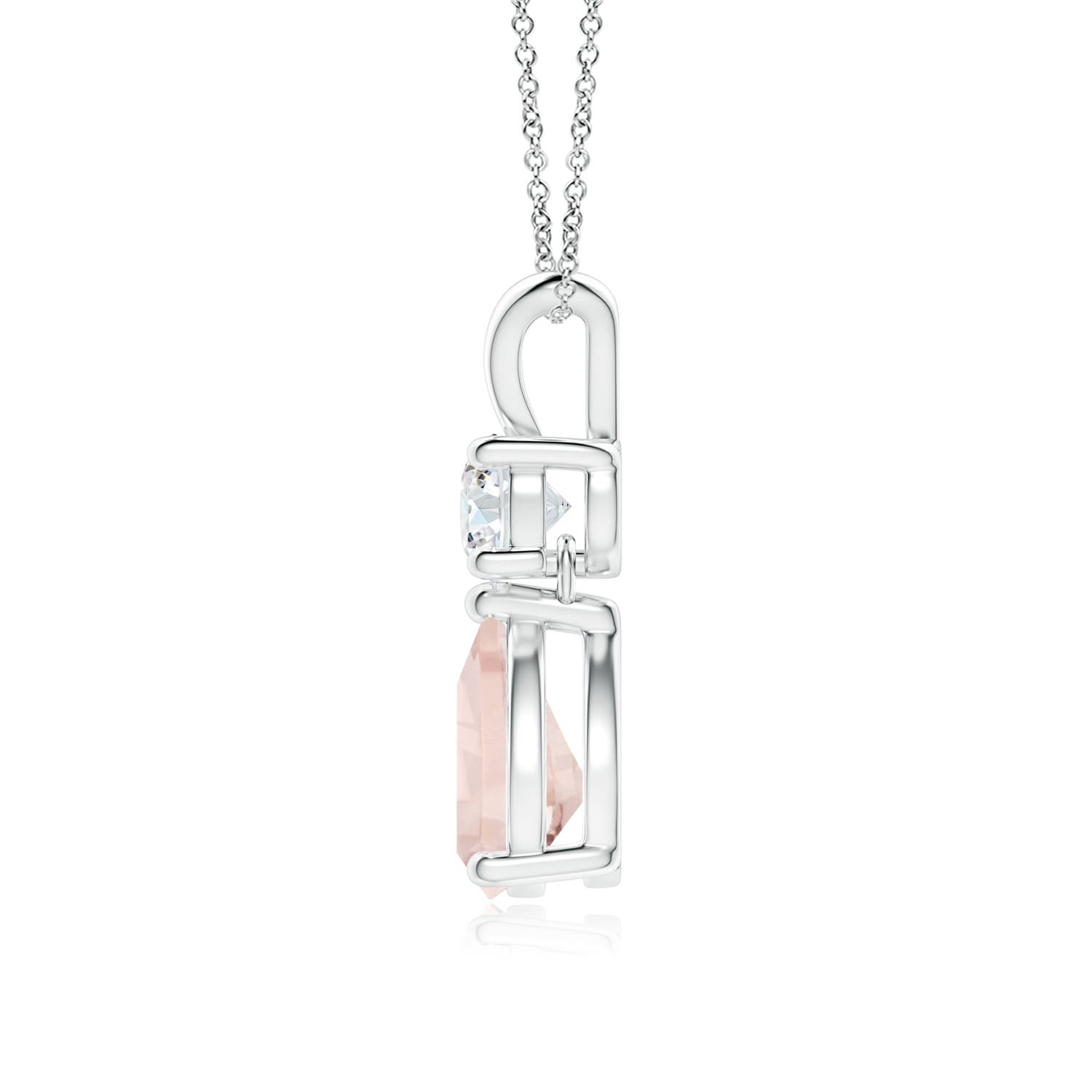 A - Morganite / 1.18 CT / 14 KT White Gold