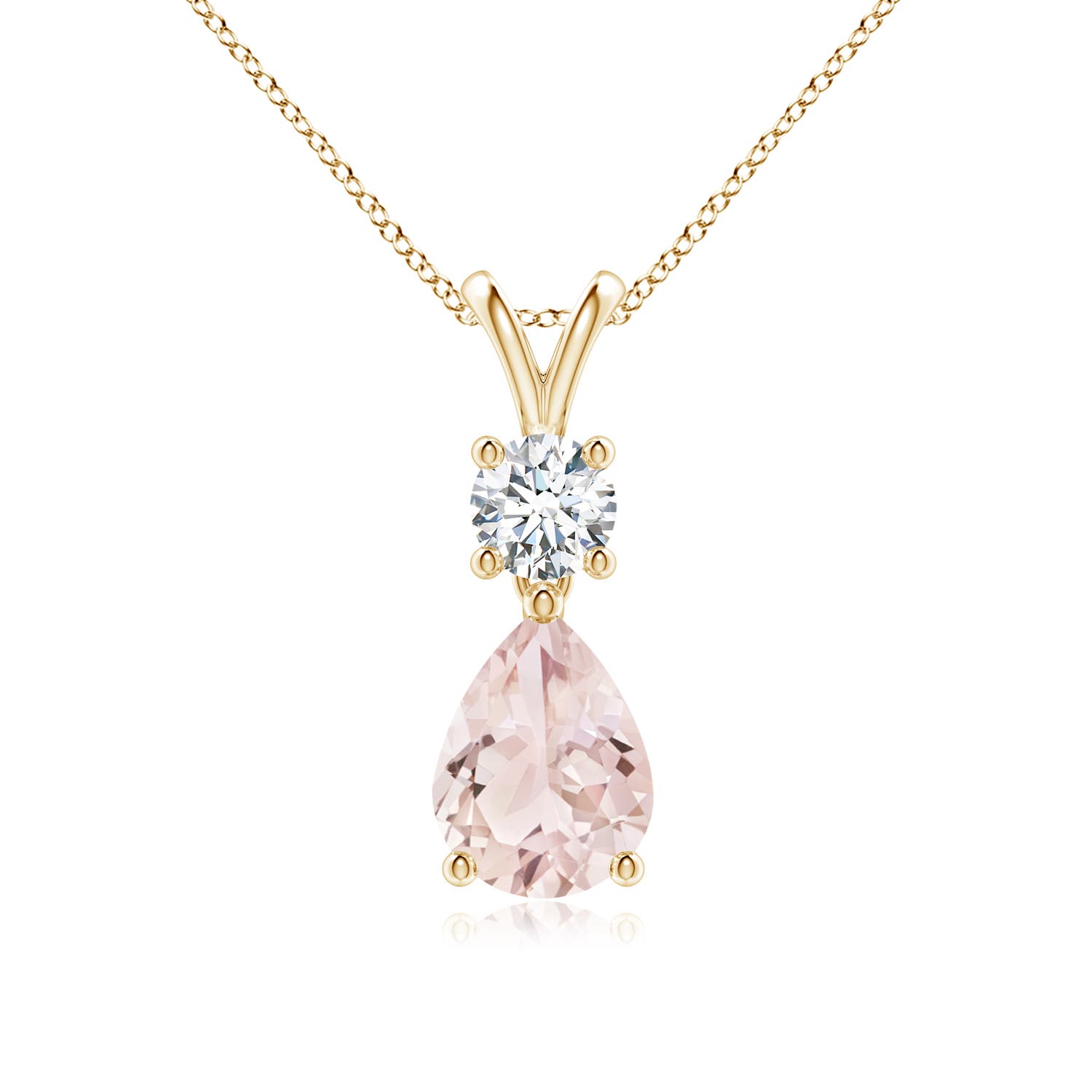 A - Morganite / 1.18 CT / 14 KT Yellow Gold