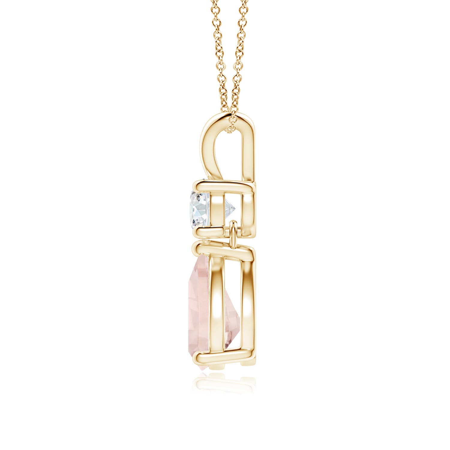 A - Morganite / 1.18 CT / 14 KT Yellow Gold