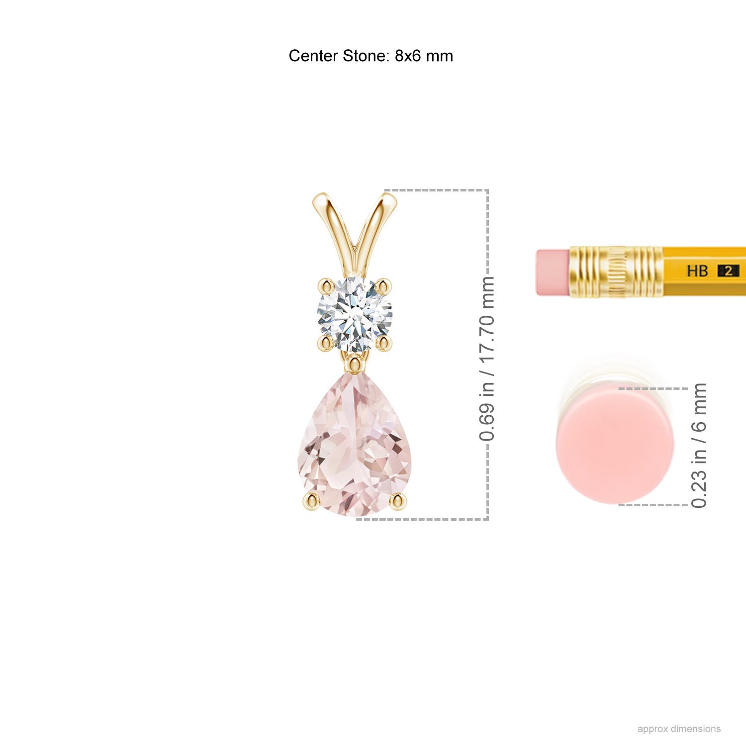 A - Morganite / 1.18 CT / 14 KT Yellow Gold