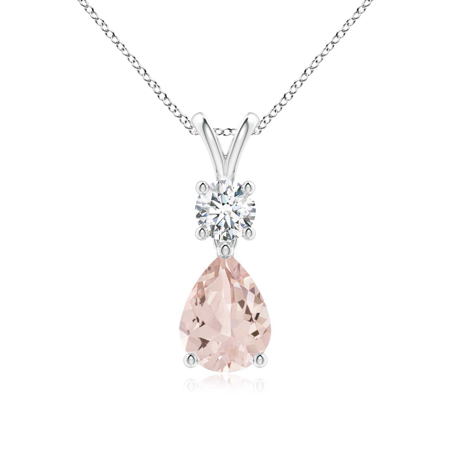 AA - Morganite / 1.18 CT / 14 KT White Gold