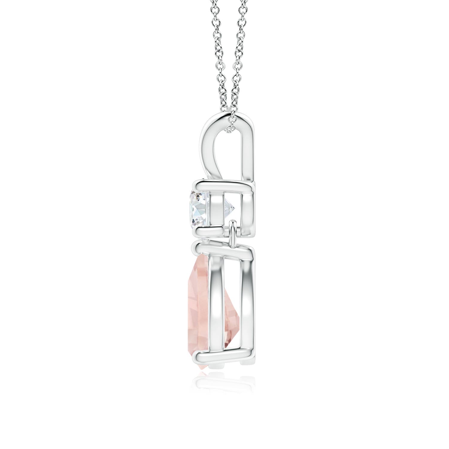 AA - Morganite / 1.18 CT / 14 KT White Gold