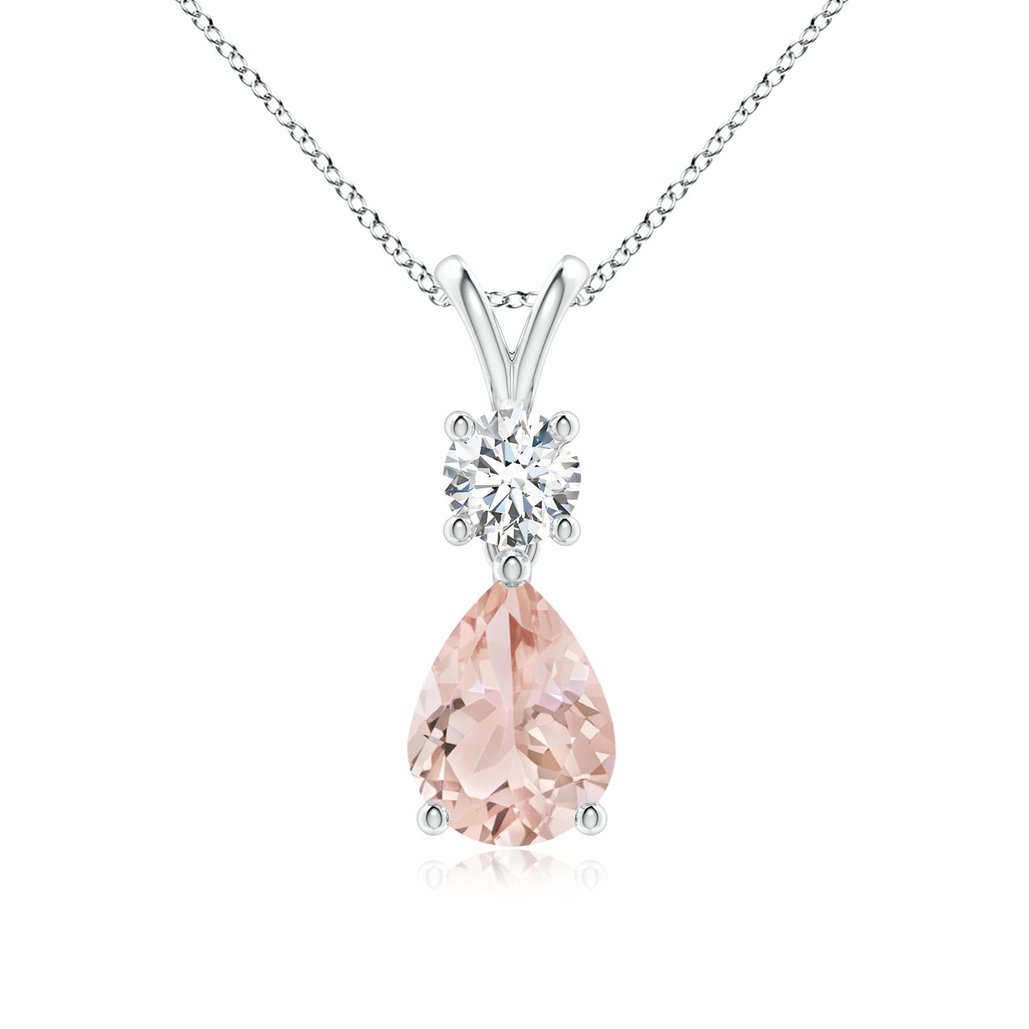 AAA - Morganite / 1.18 CT / 14 KT White Gold