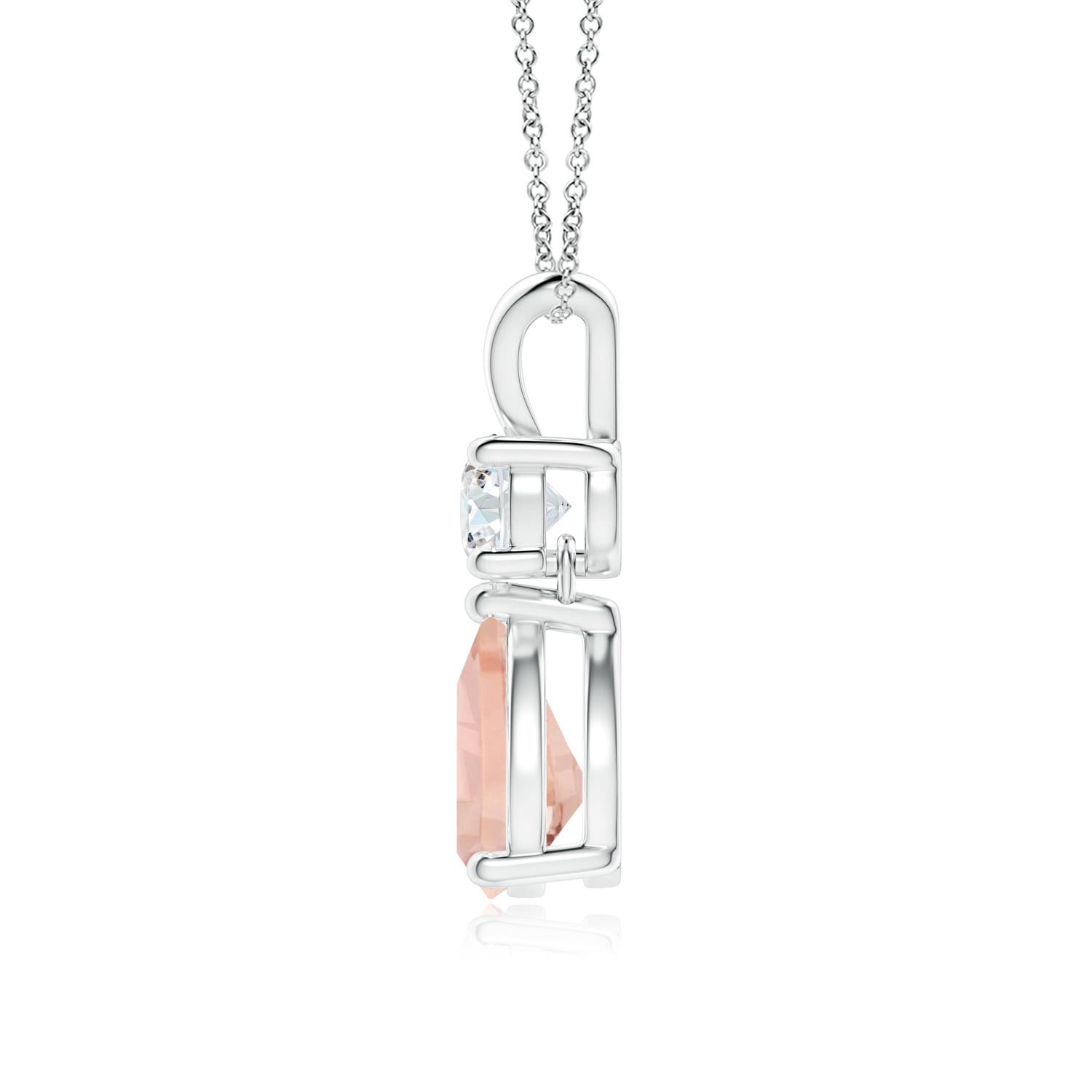 AAA - Morganite / 1.18 CT / 14 KT White Gold