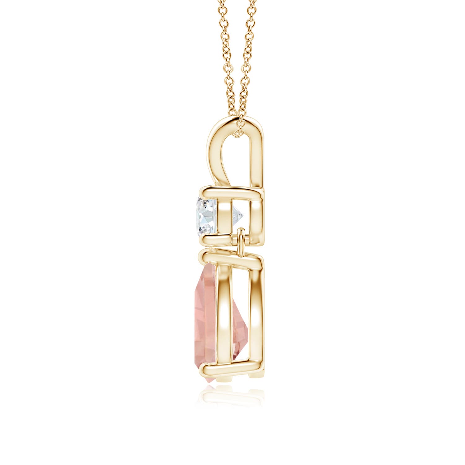 AAAA - Morganite / 1.18 CT / 14 KT Yellow Gold