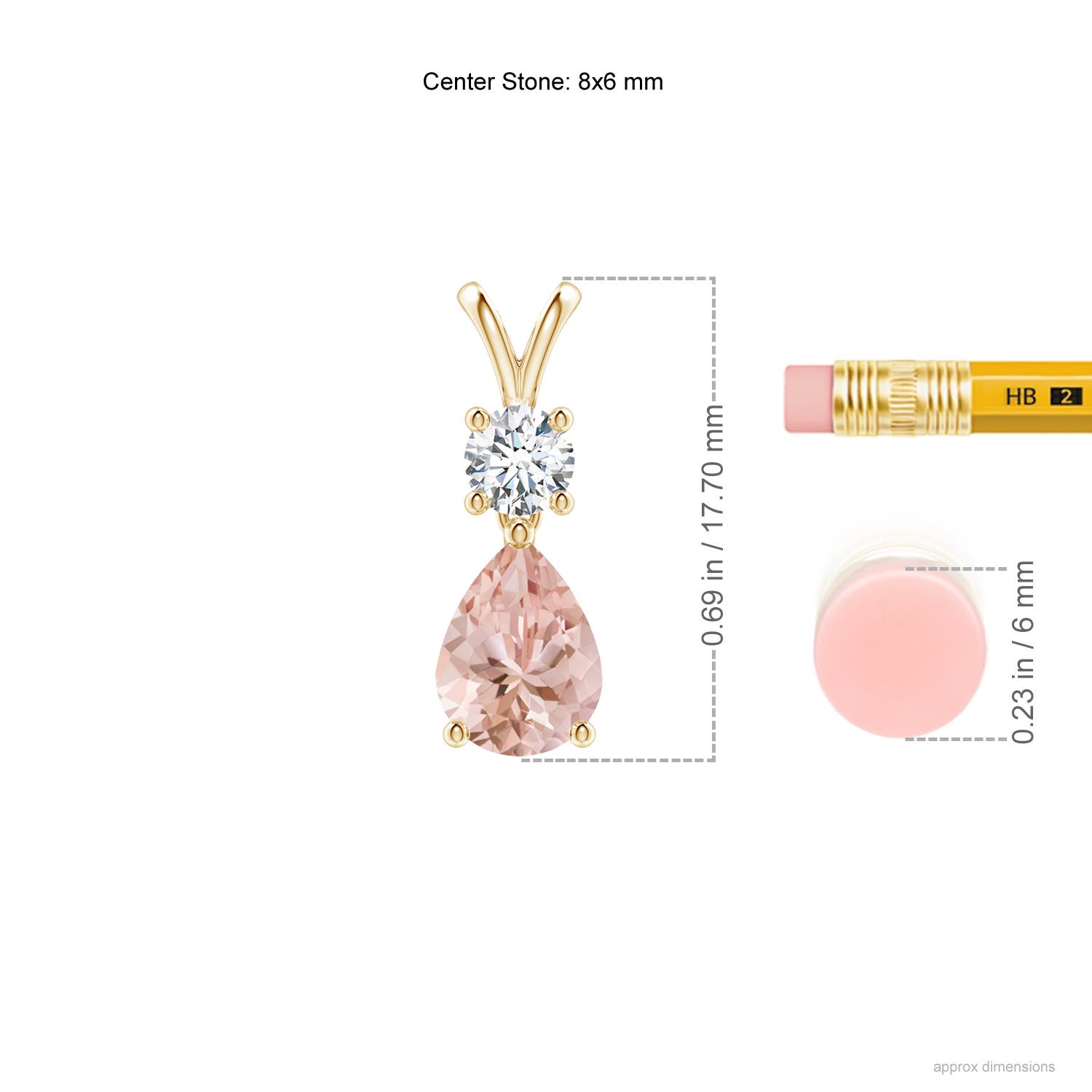 AAAA - Morganite / 1.18 CT / 14 KT Yellow Gold