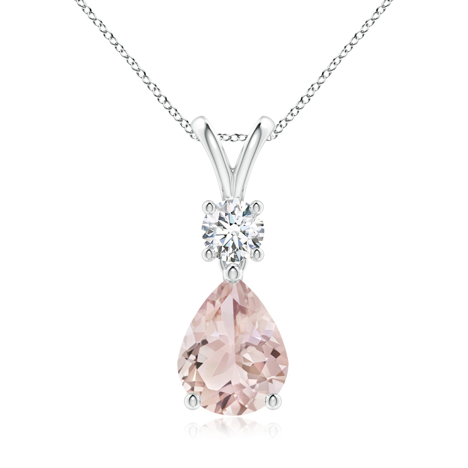 A - Morganite / 1.63 CT / 14 KT White Gold