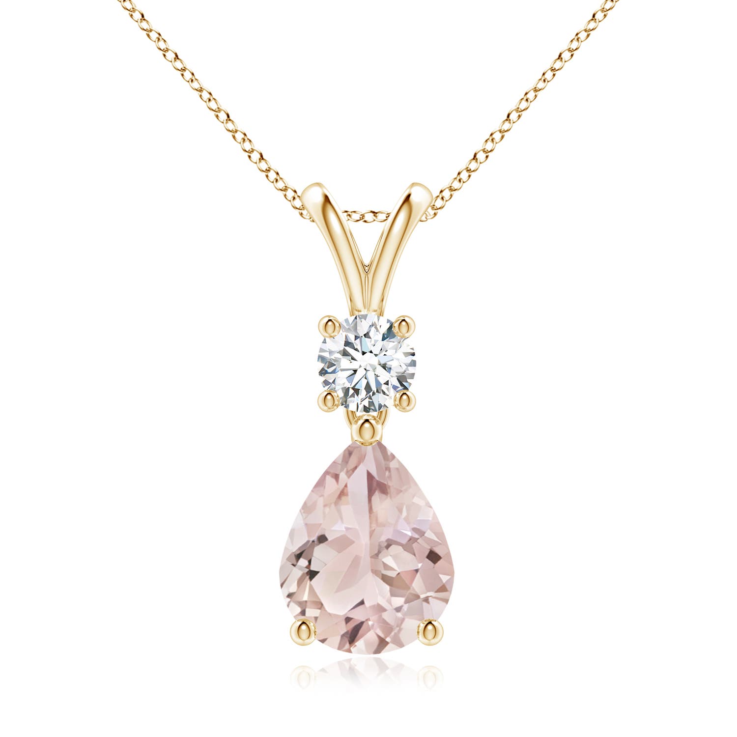 A - Morganite / 1.63 CT / 14 KT Yellow Gold