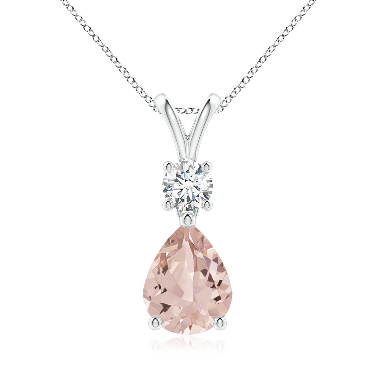 AA - Morganite / 1.63 CT / 14 KT White Gold