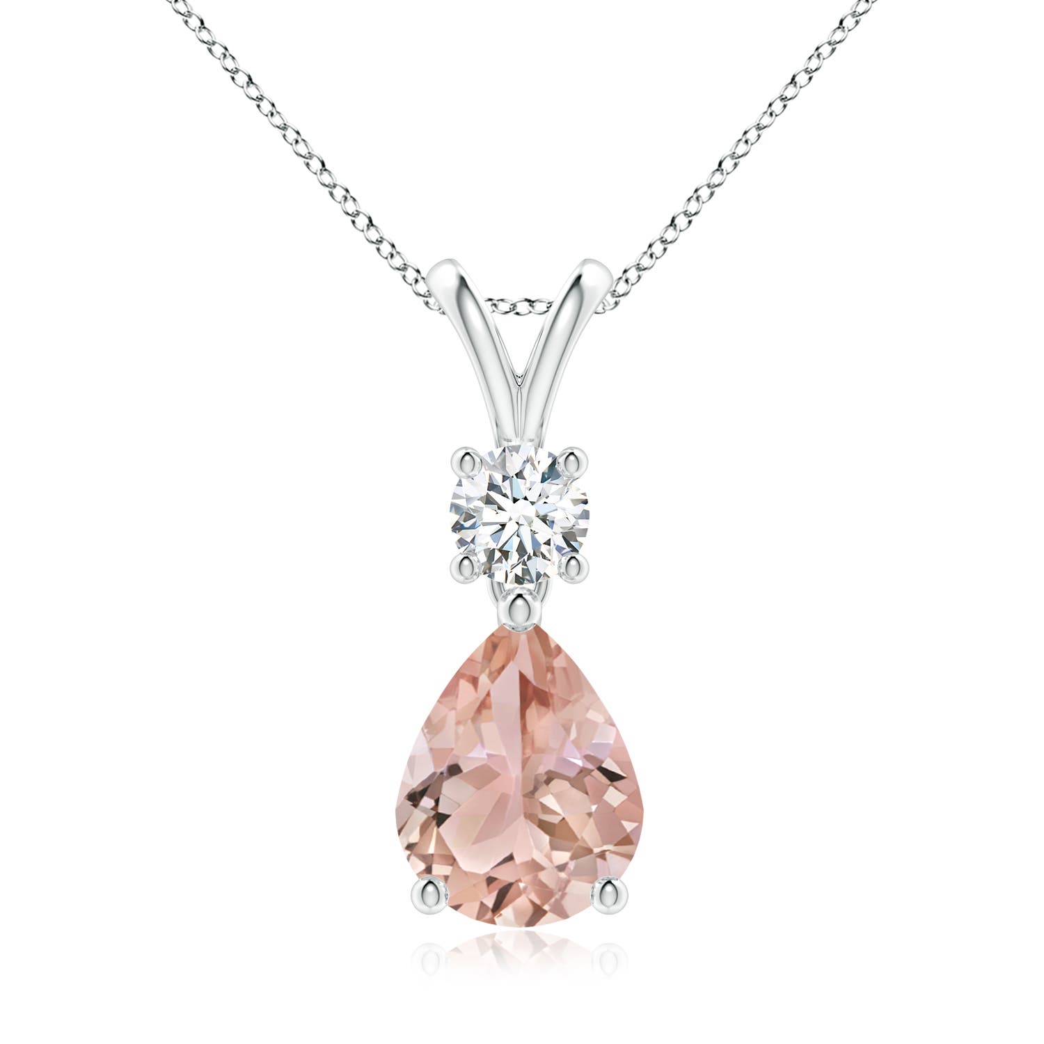 AAA - Morganite / 1.63 CT / 14 KT White Gold