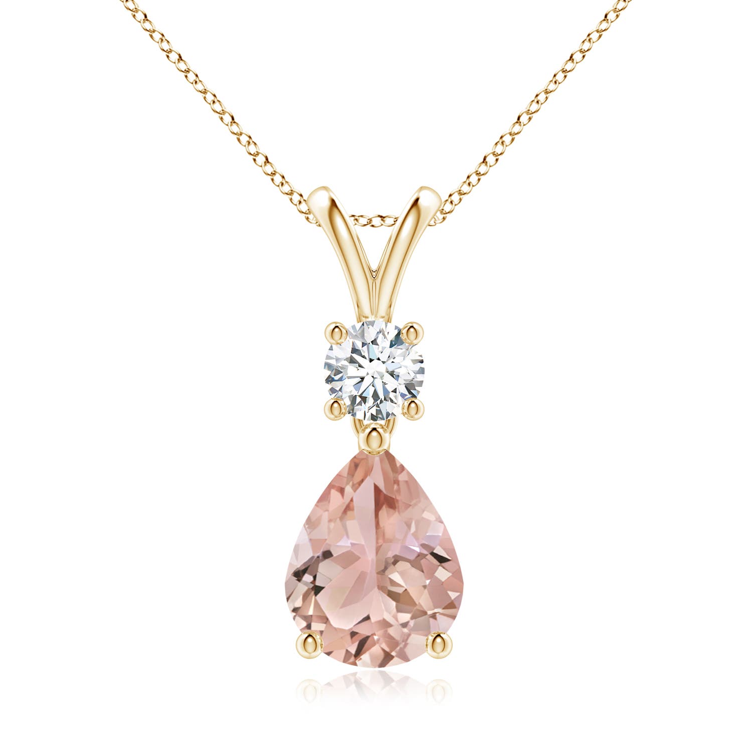 AAA - Morganite / 1.63 CT / 14 KT Yellow Gold