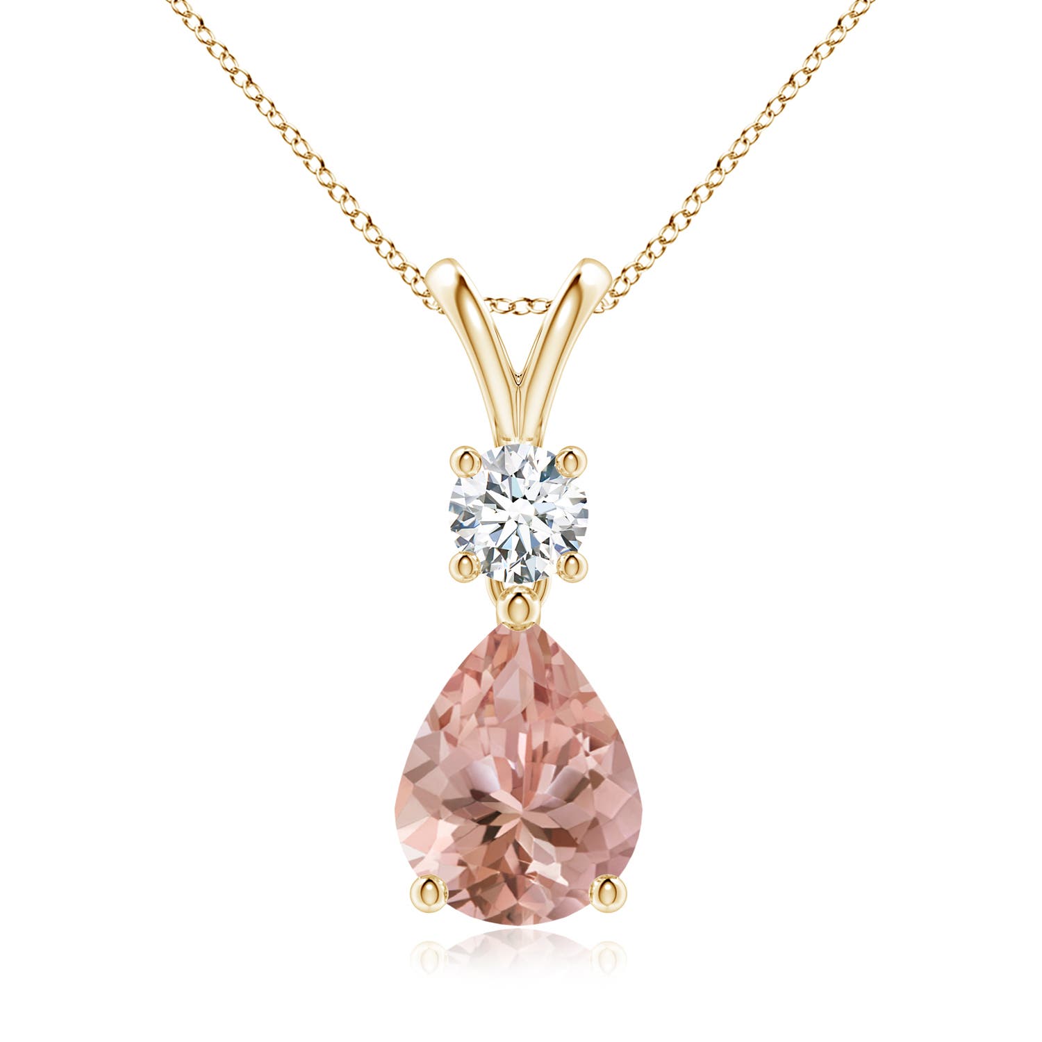 AAAA - Morganite / 1.63 CT / 14 KT Yellow Gold