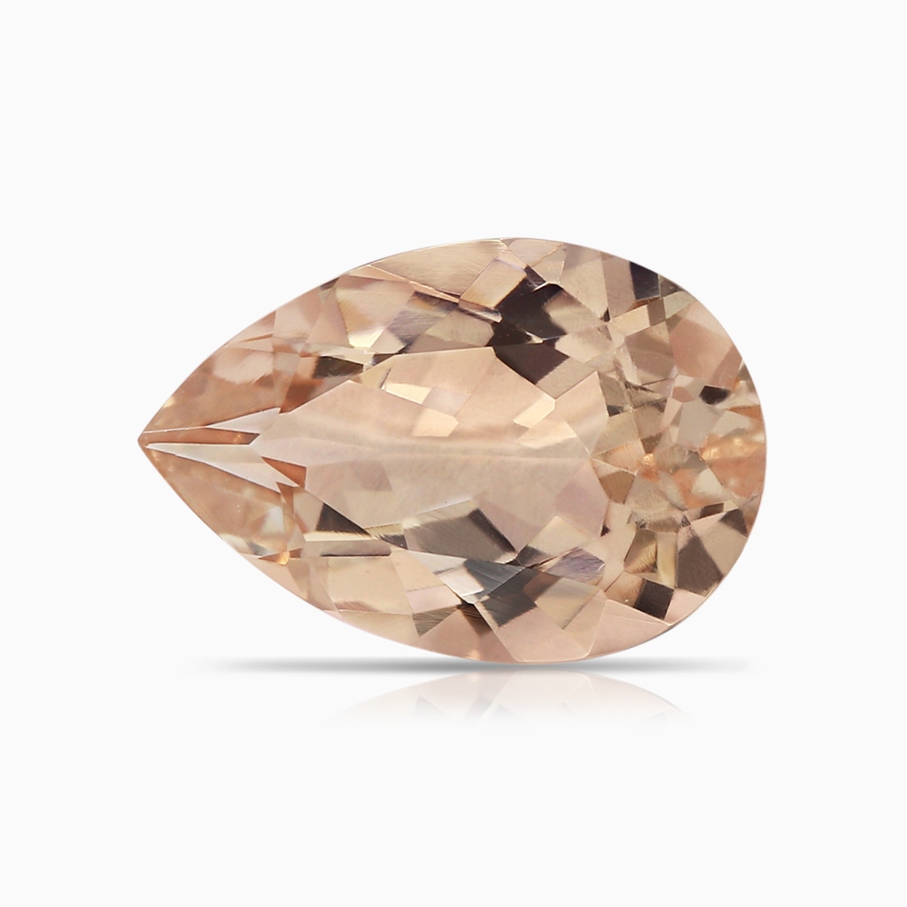 12.08x8.05x4.90mm AAA GIA Certified Pear-Shaped Morganite V-Bale Pendant in P950 Platinum Side 599