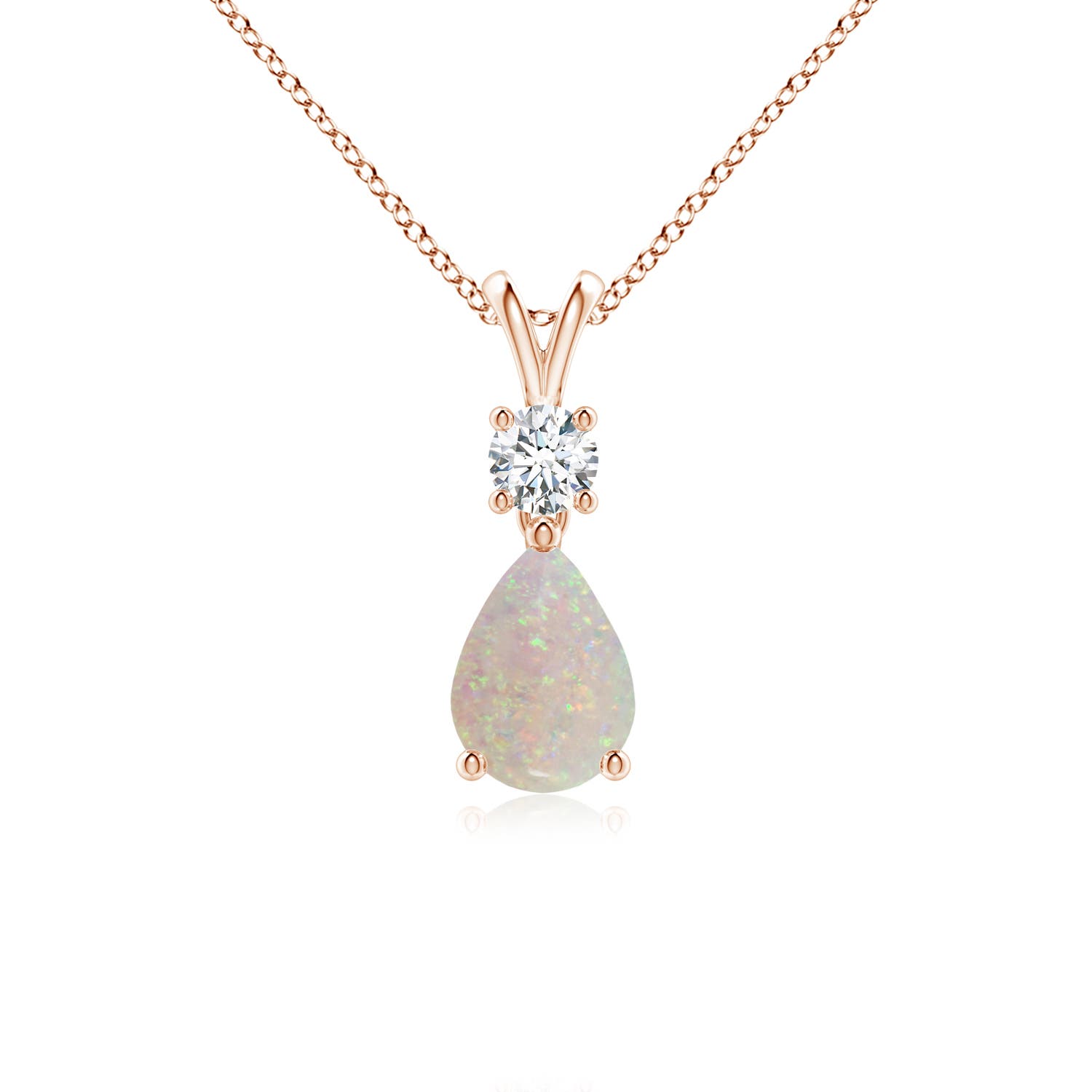 AA - Opal / 0.53 CT / 14 KT Rose Gold