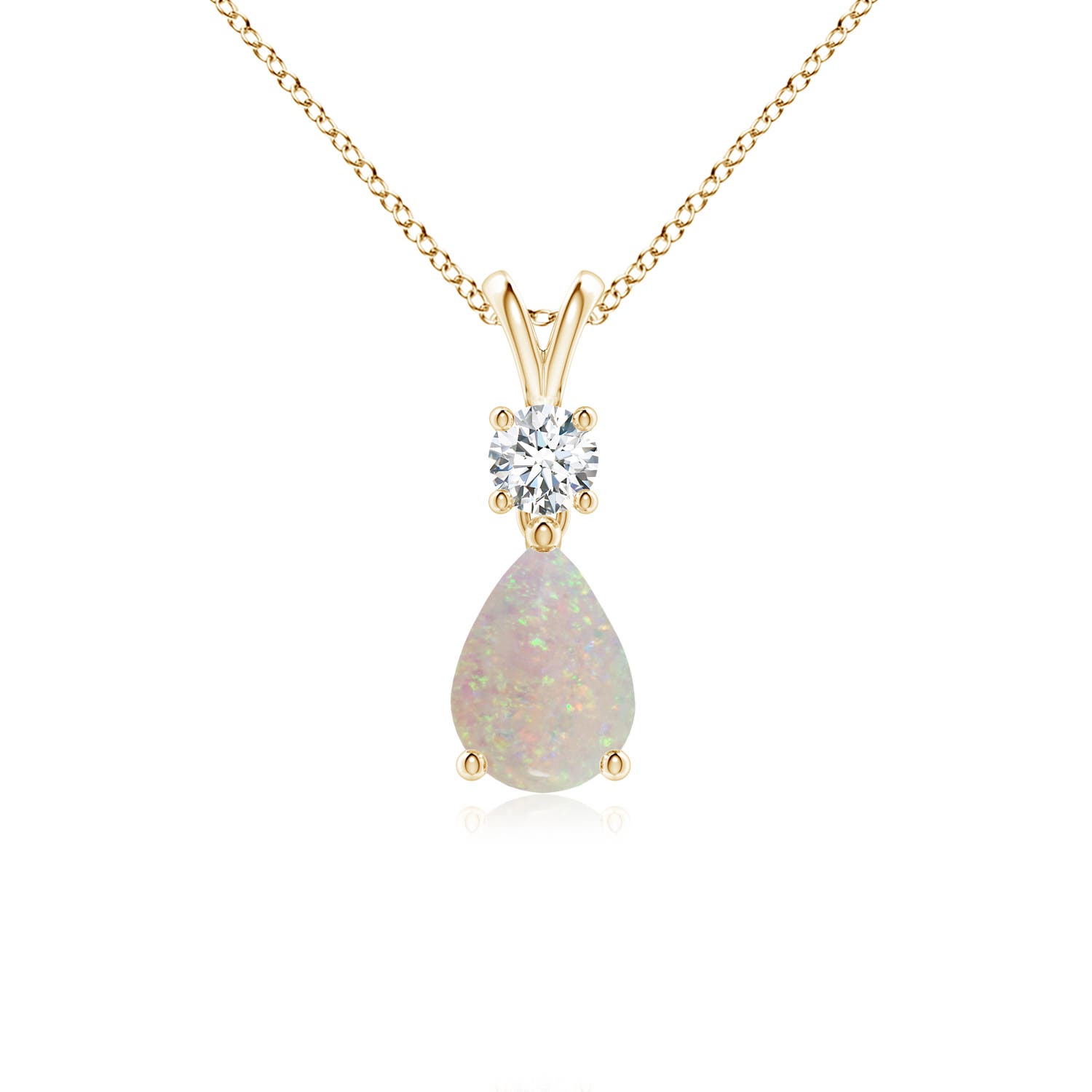 AA - Opal / 0.53 CT / 14 KT Yellow Gold