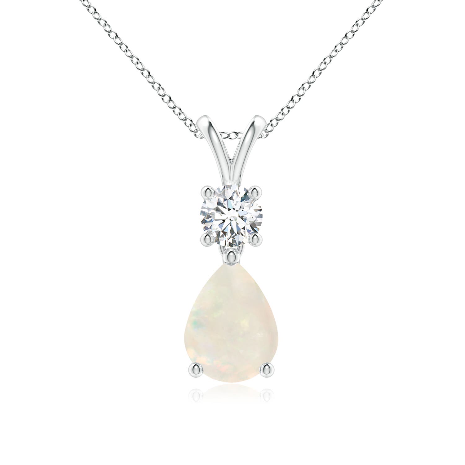 A - Opal / 0.93 CT / 14 KT White Gold