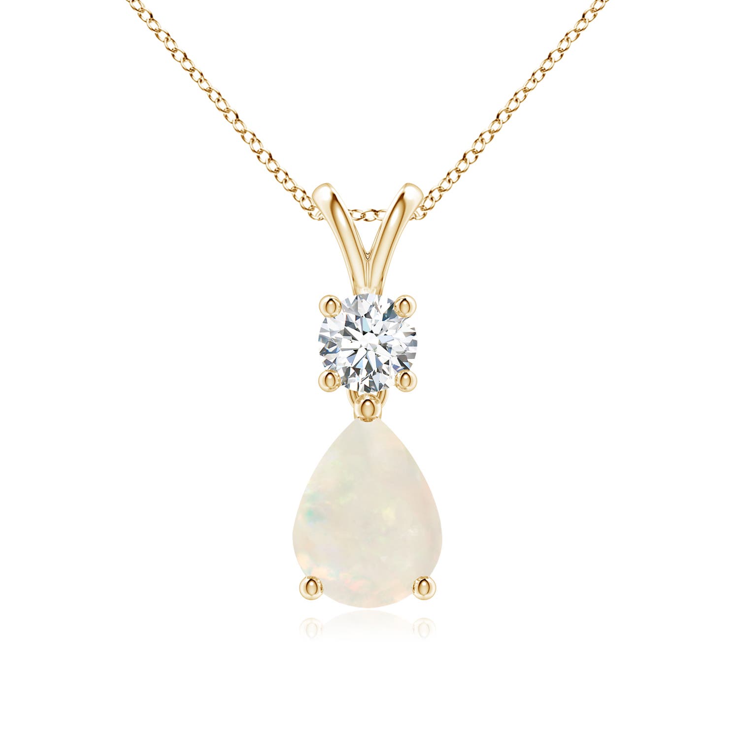 A - Opal / 0.93 CT / 14 KT Yellow Gold