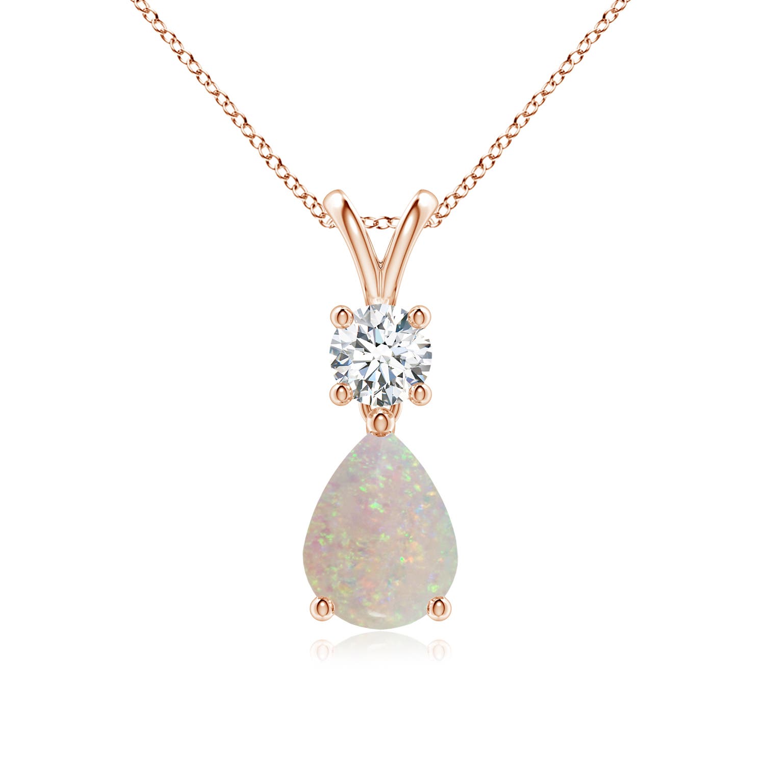 AA - Opal / 0.93 CT / 14 KT Rose Gold