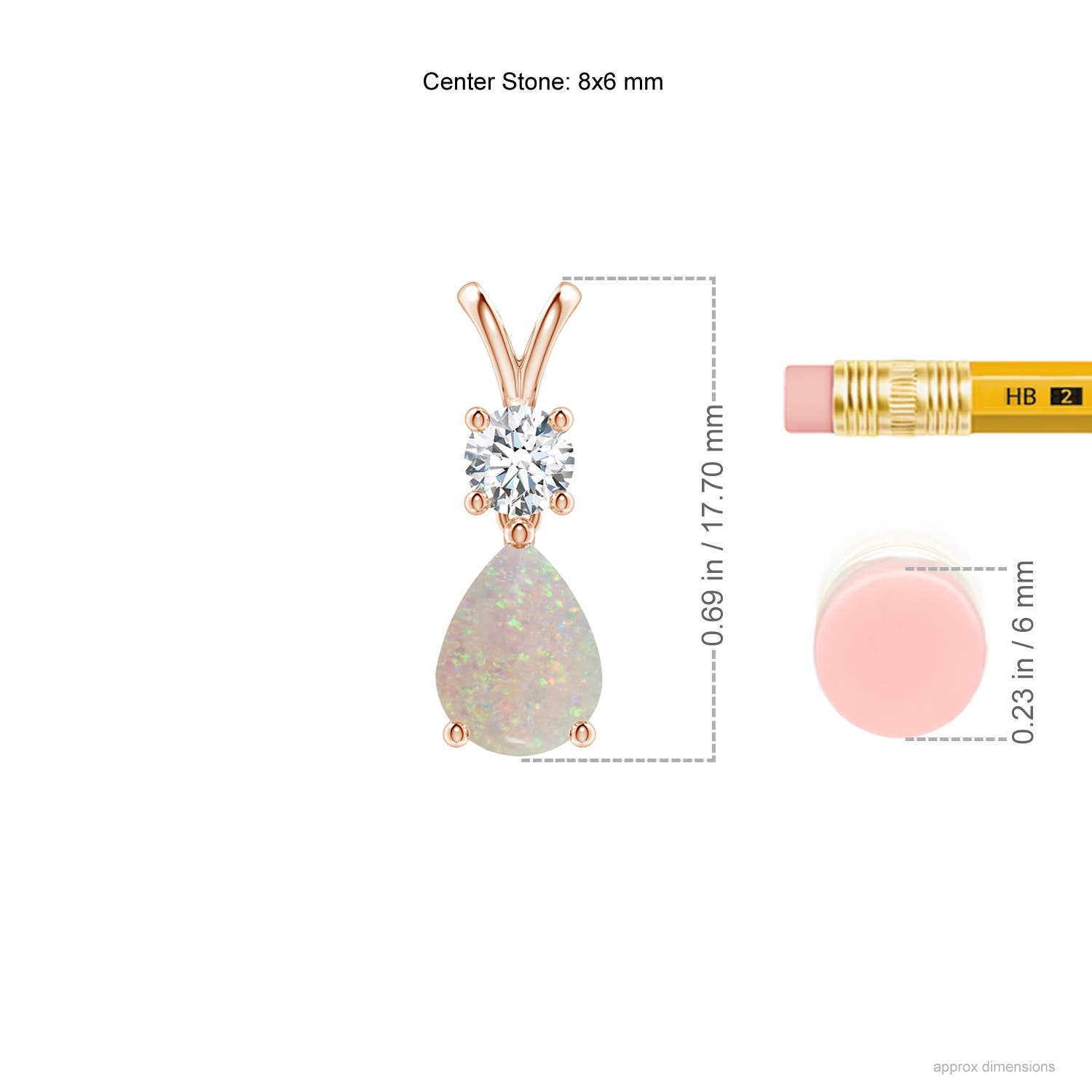 AA - Opal / 0.93 CT / 14 KT Rose Gold