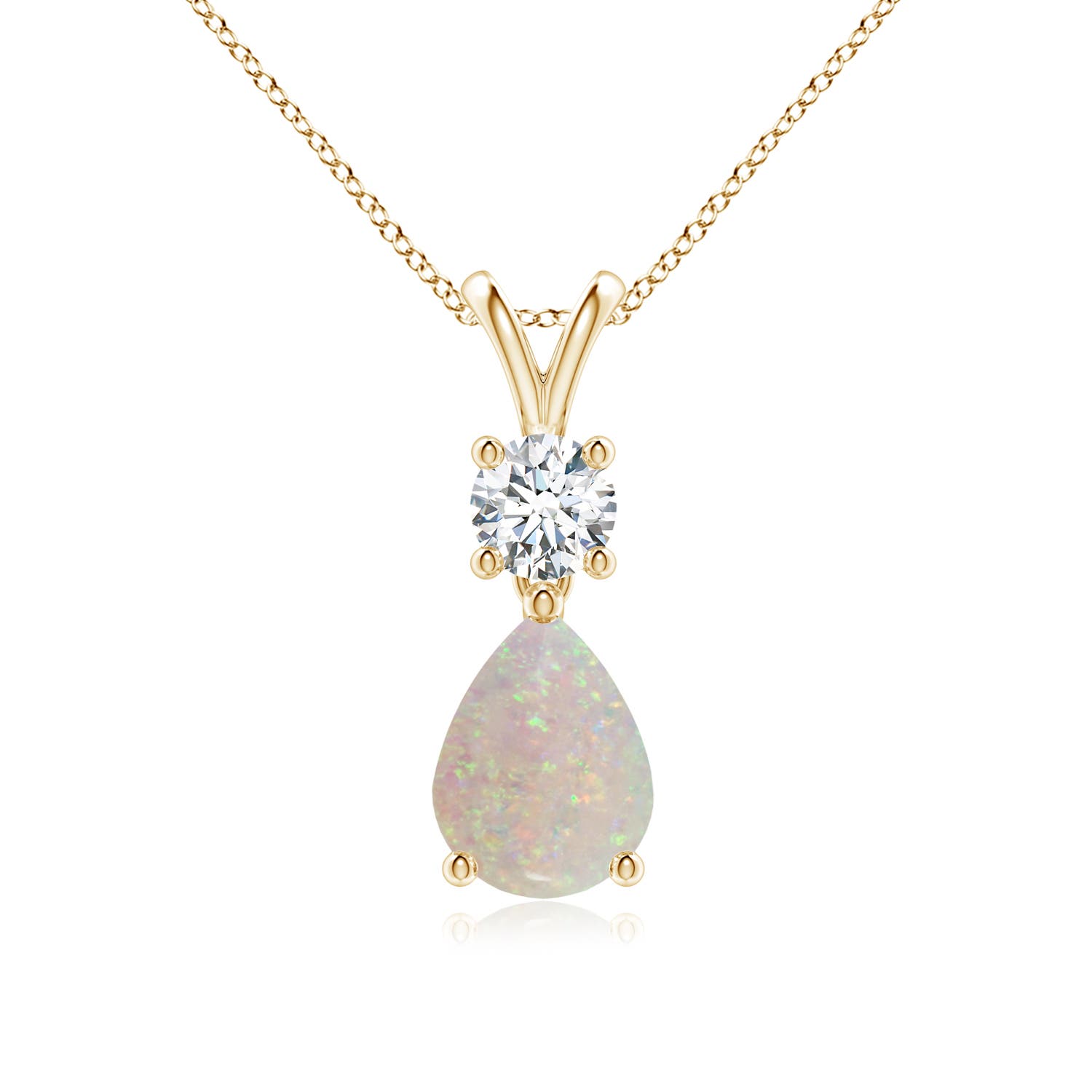 AA - Opal / 0.93 CT / 14 KT Yellow Gold