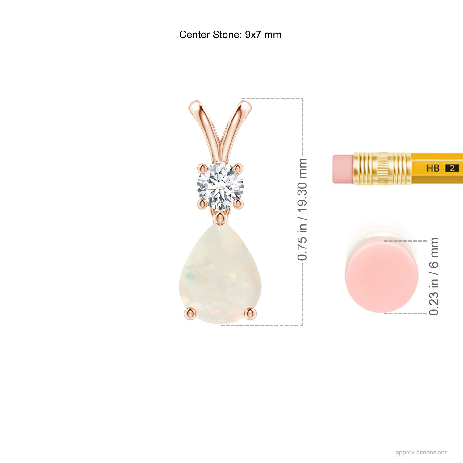 A - Opal / 1.13 CT / 14 KT Rose Gold