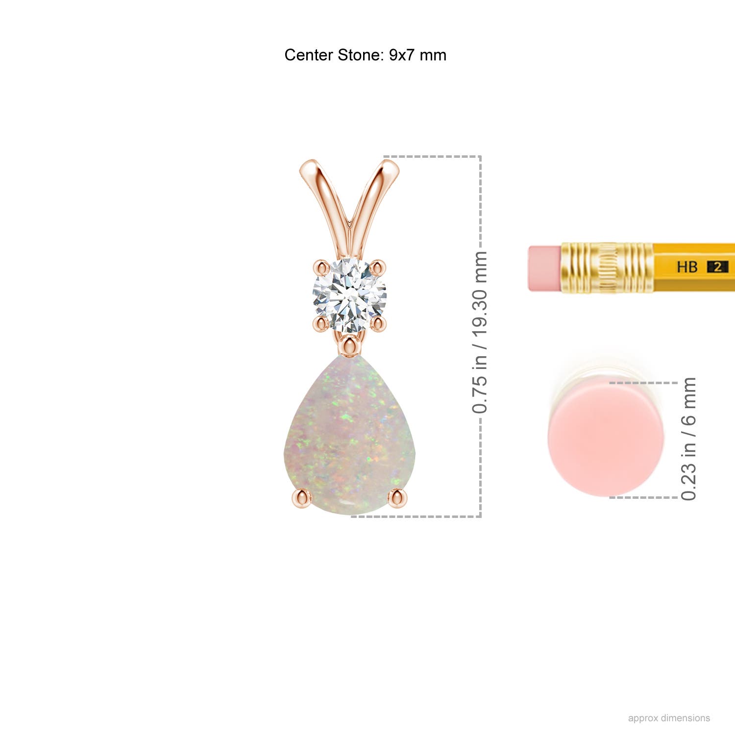 AA - Opal / 1.13 CT / 14 KT Rose Gold