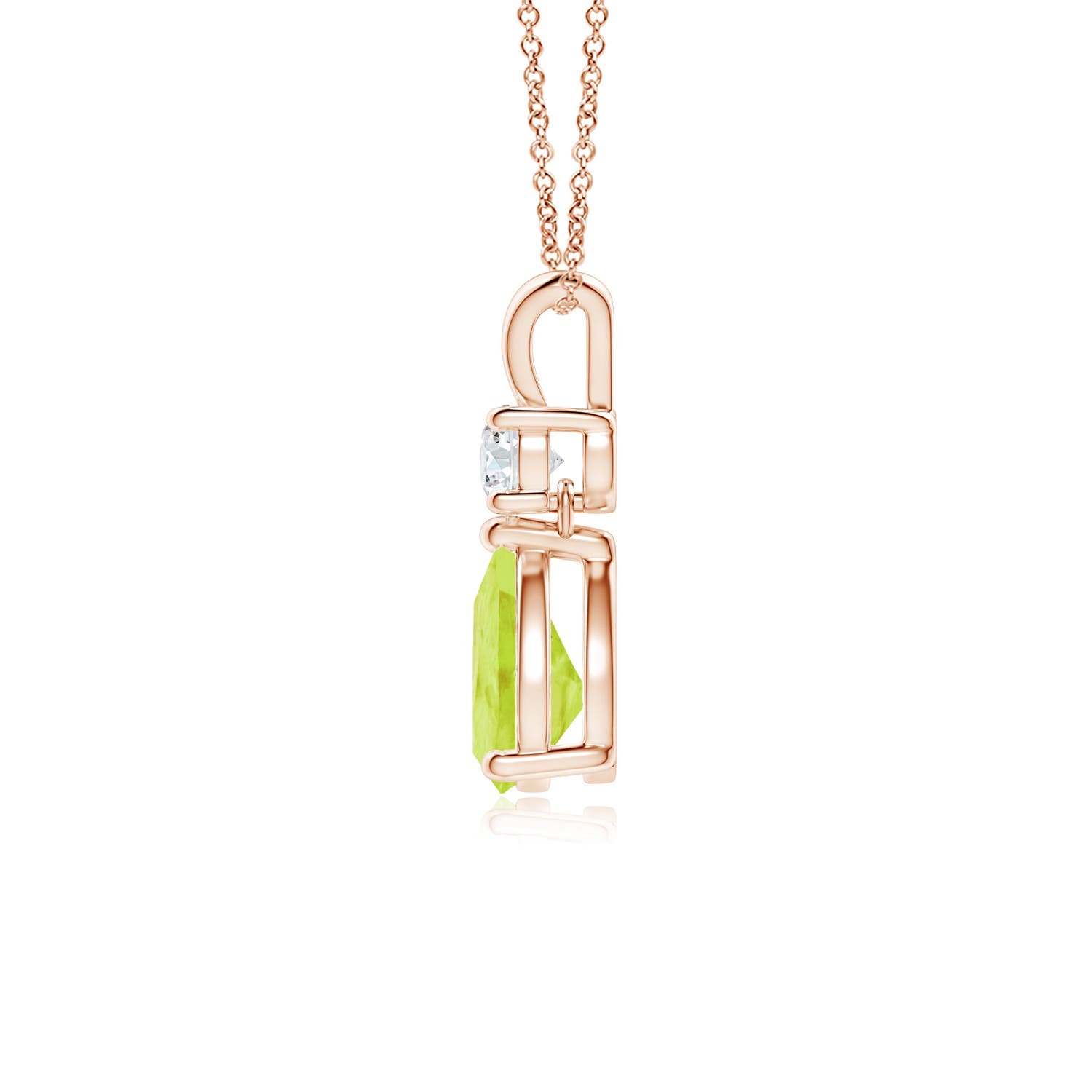 A - Peridot / 0.81 CT / 14 KT Rose Gold