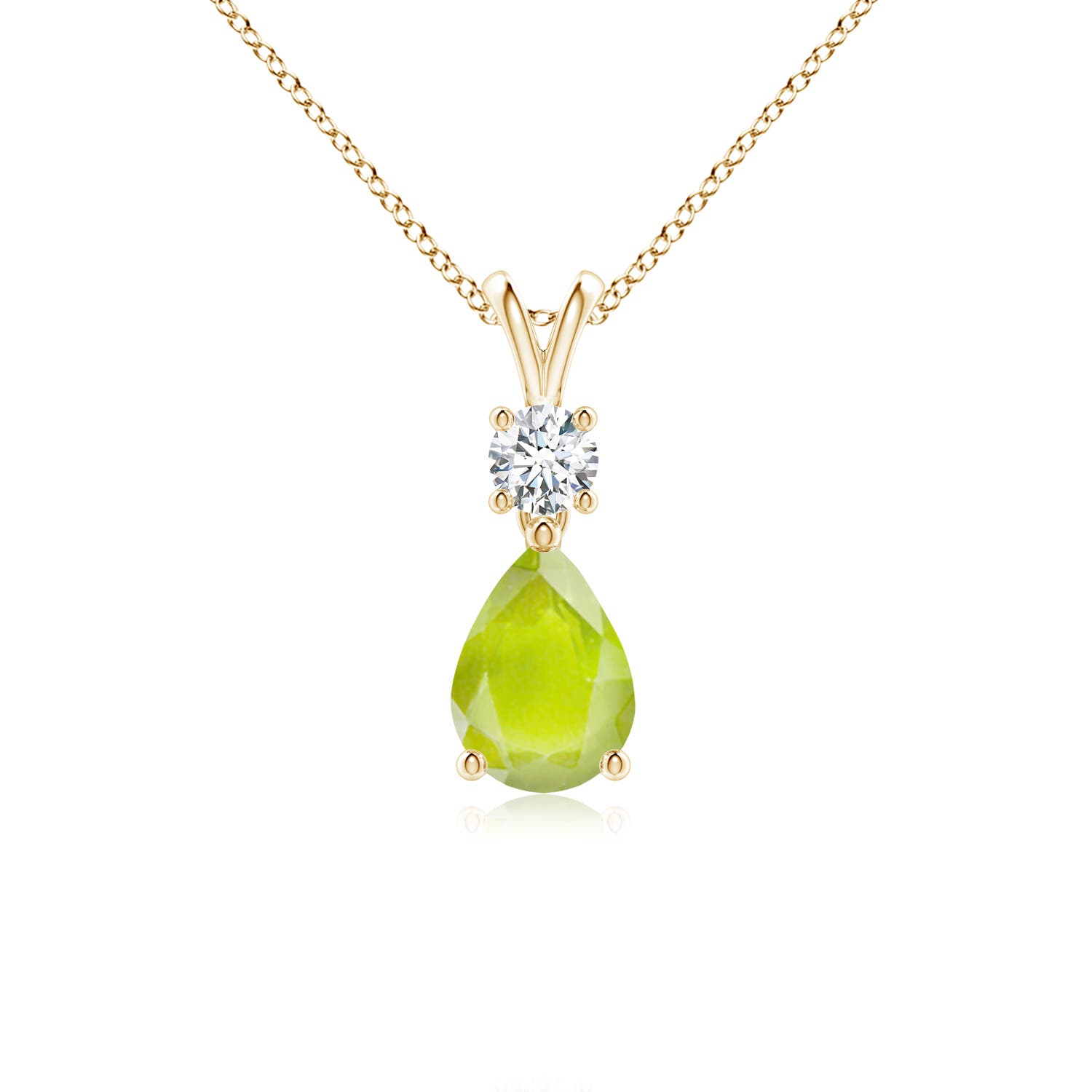 A - Peridot / 0.81 CT / 14 KT Yellow Gold