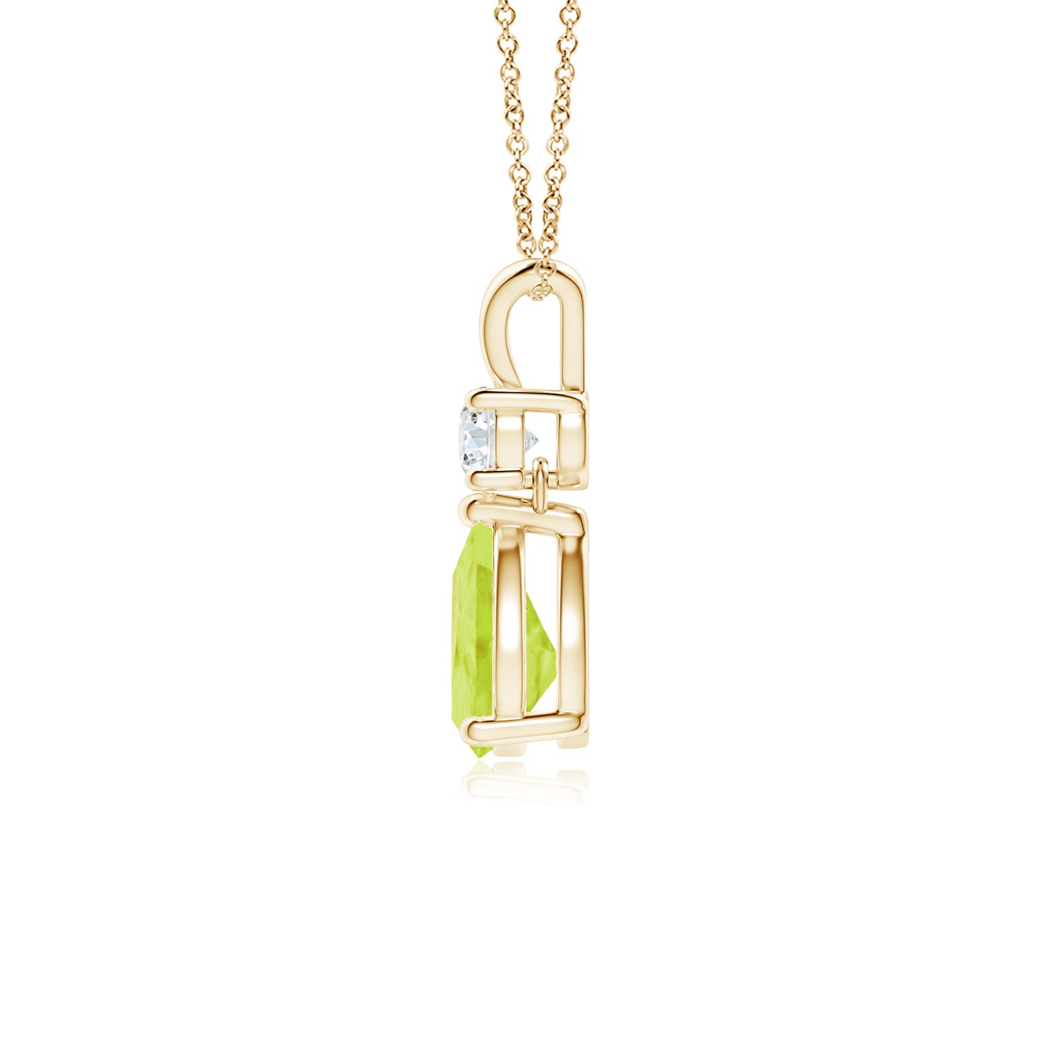 A - Peridot / 0.81 CT / 14 KT Yellow Gold