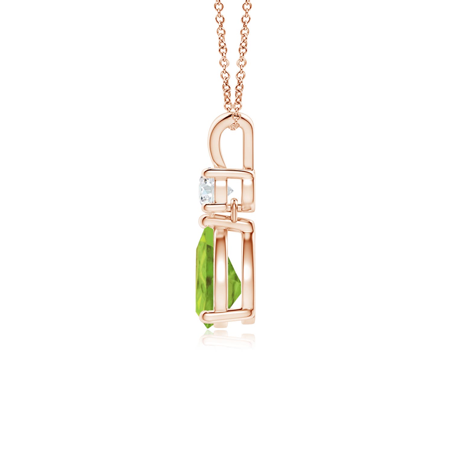 AA - Peridot / 0.81 CT / 14 KT Rose Gold