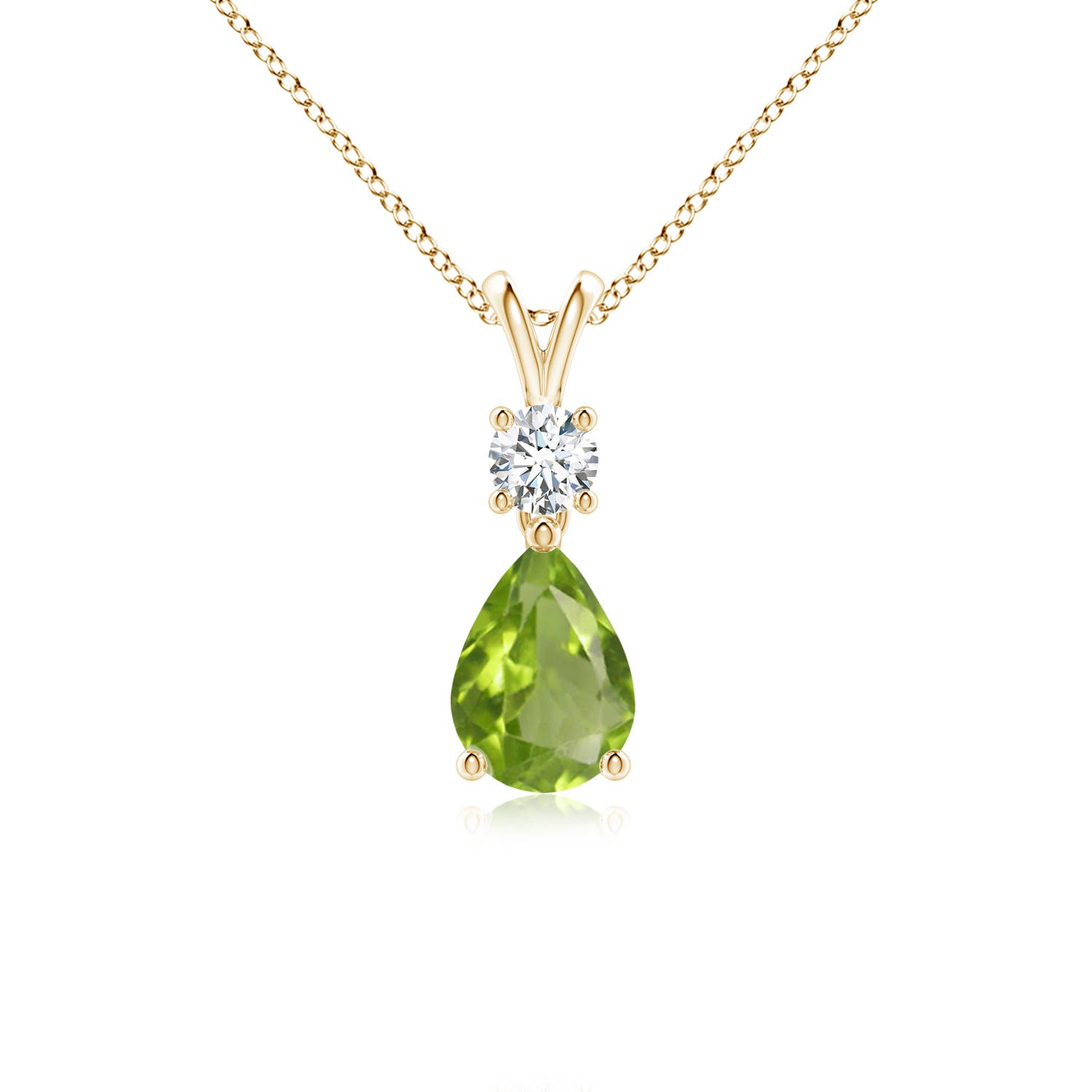 AA - Peridot / 0.81 CT / 14 KT Yellow Gold