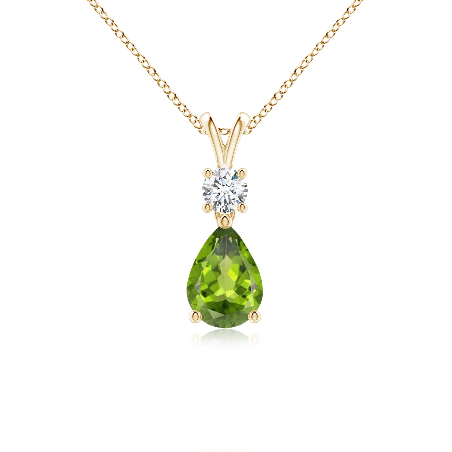 AAA - Peridot / 0.81 CT / 14 KT Yellow Gold