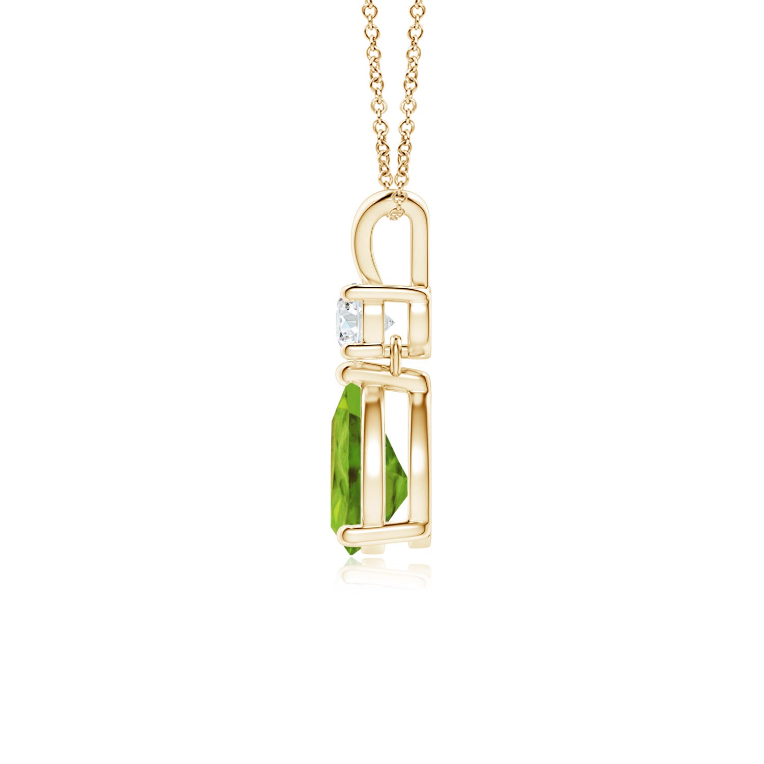 AAA - Peridot / 0.81 CT / 14 KT Yellow Gold