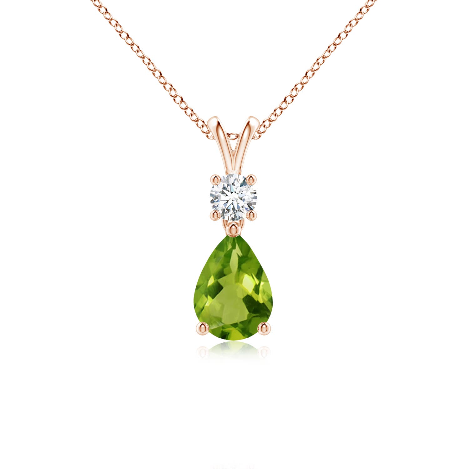 AAAA - Peridot / 0.81 CT / 14 KT Rose Gold