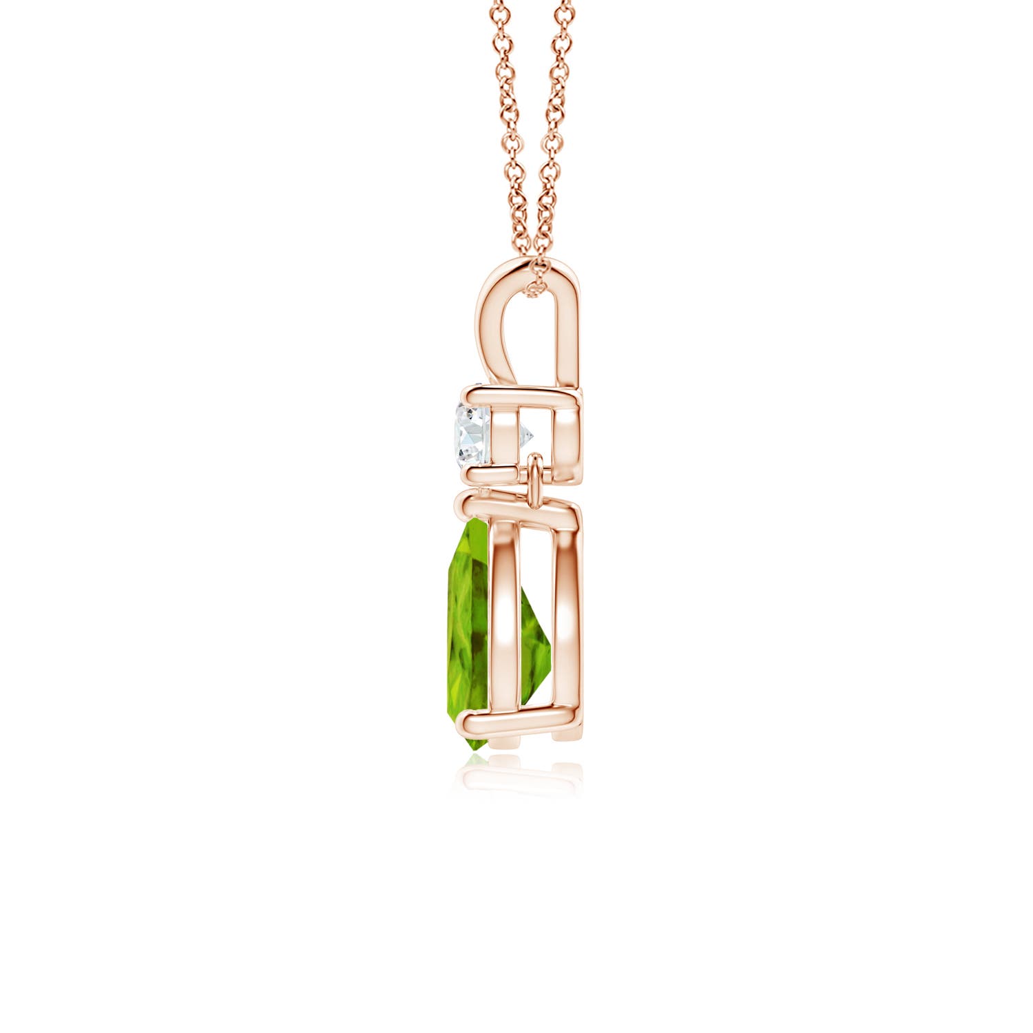 AAAA - Peridot / 0.81 CT / 14 KT Rose Gold