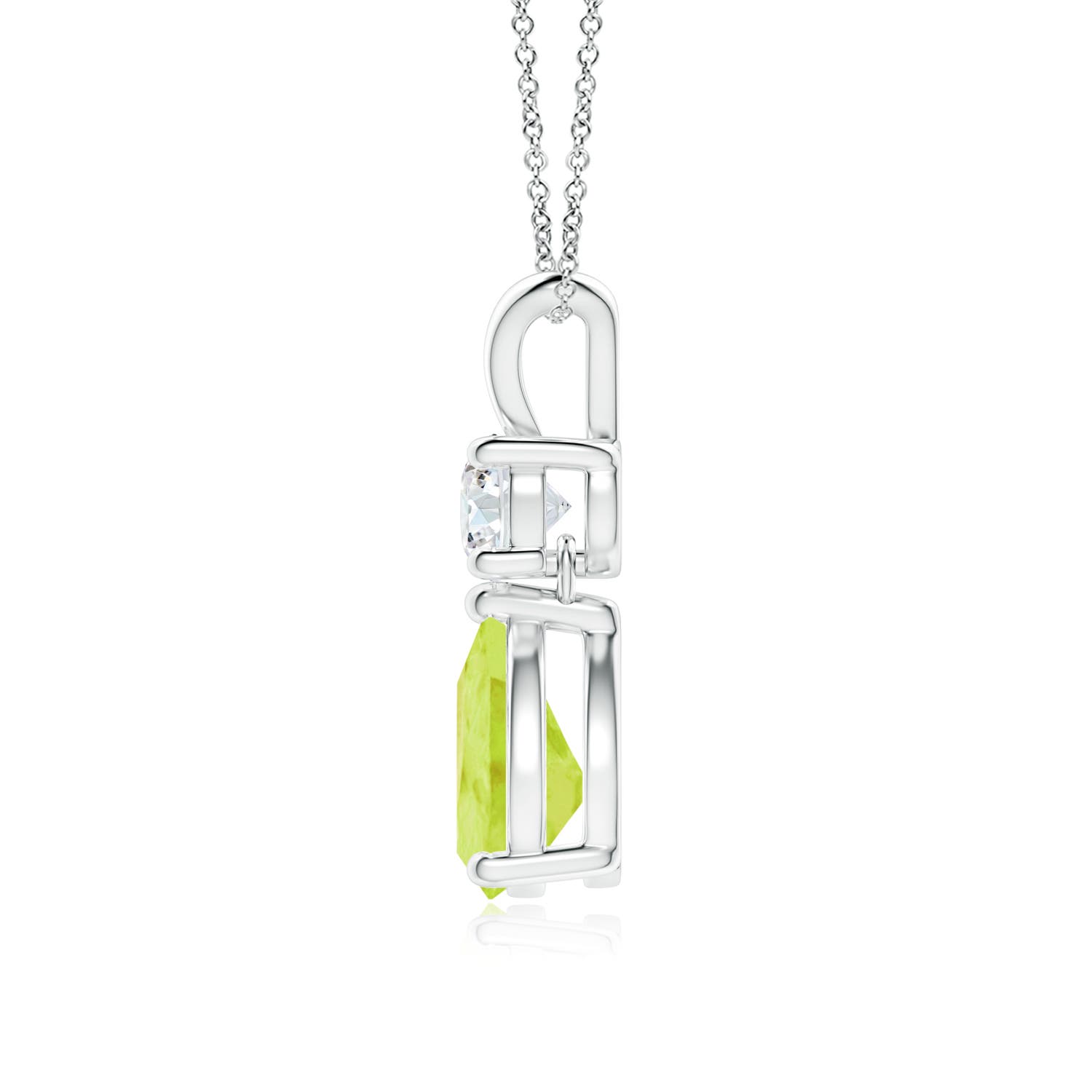 A - Peridot / 1.33 CT / 14 KT White Gold